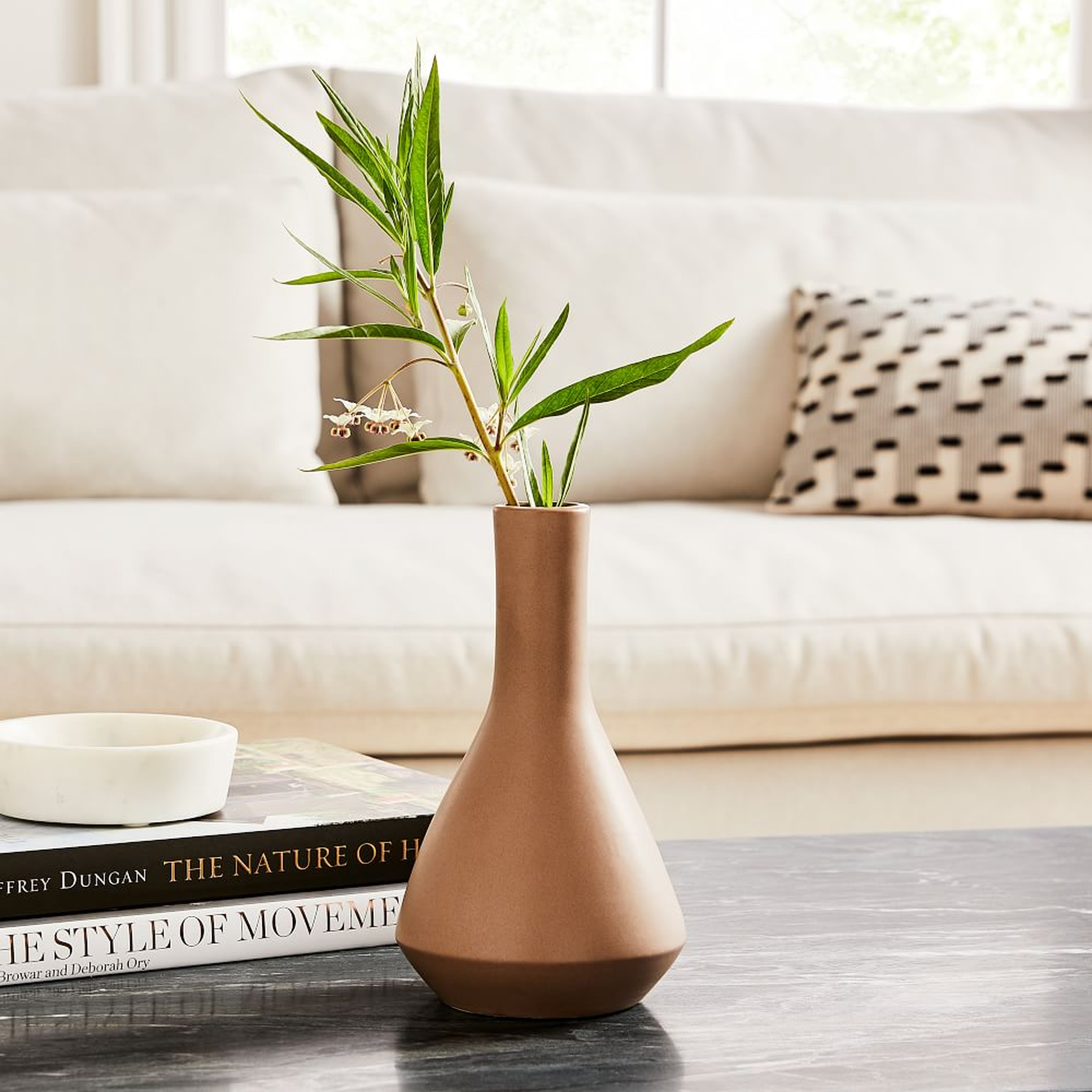 Crackle Glaze Vase, Terracotta, Small - West Elm