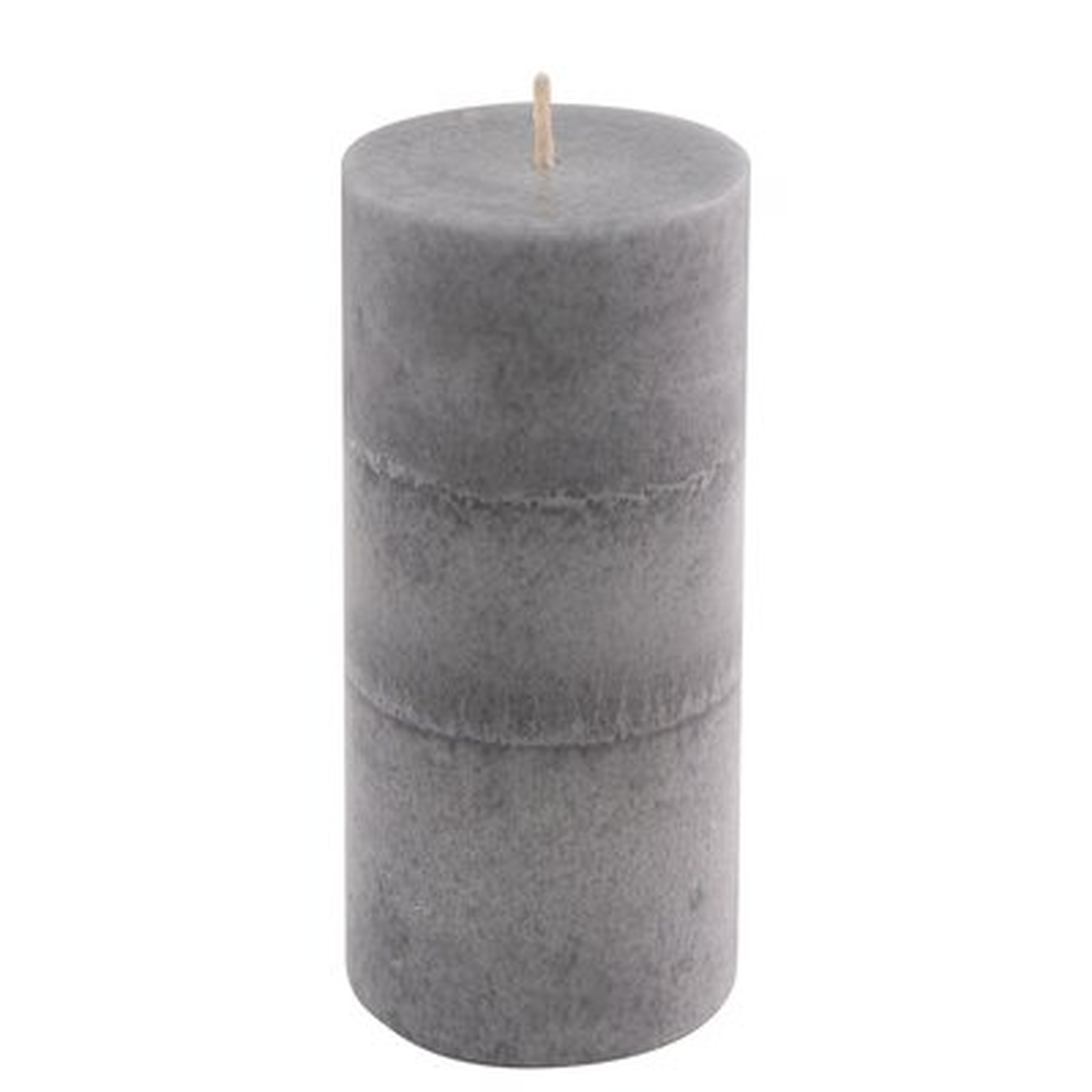 Round Stick Cascade Gray Scented Pillar Candle - Wayfair