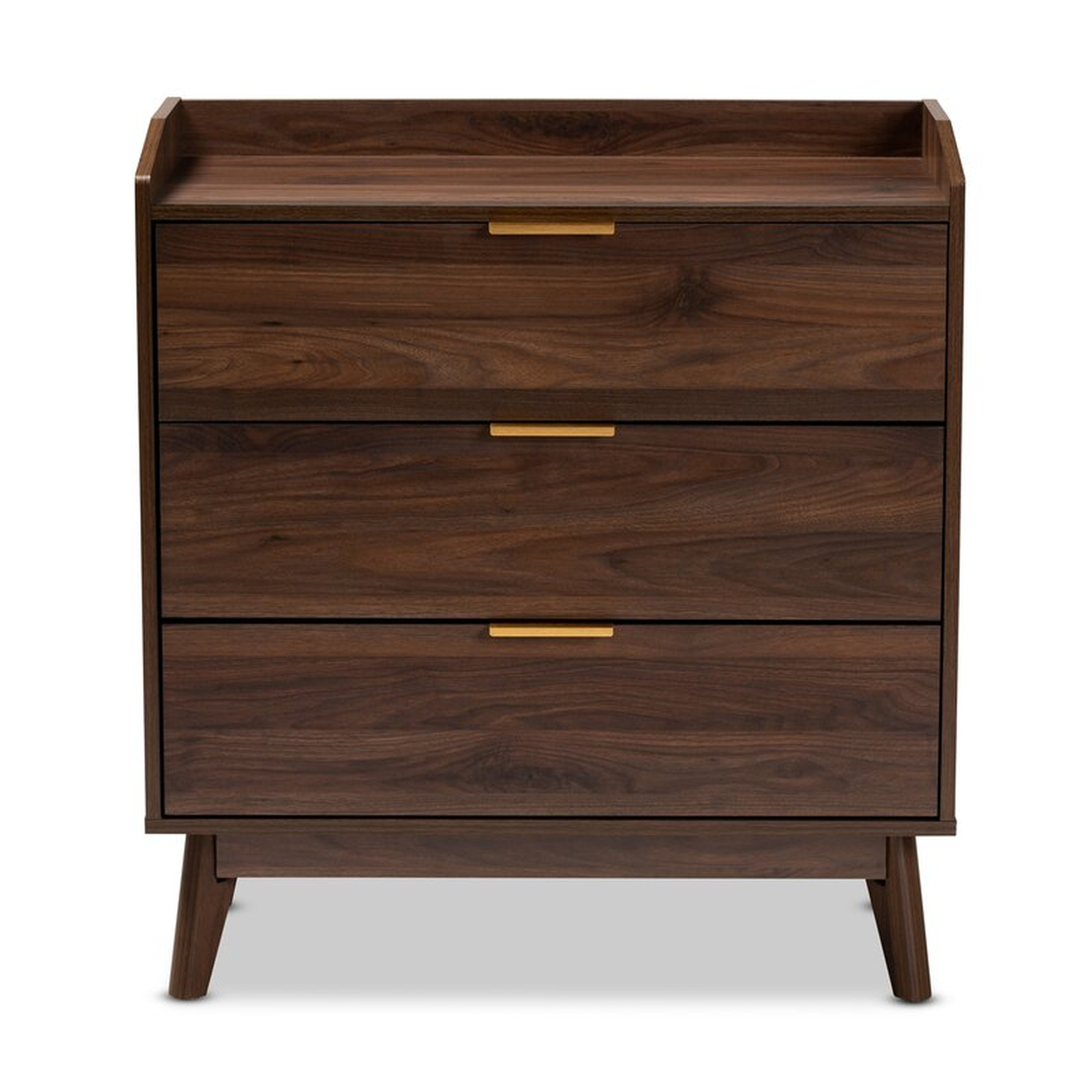 Abe Mid-Century Modern 3 Drawer Bachelor's Chest, Brown - Wayfair