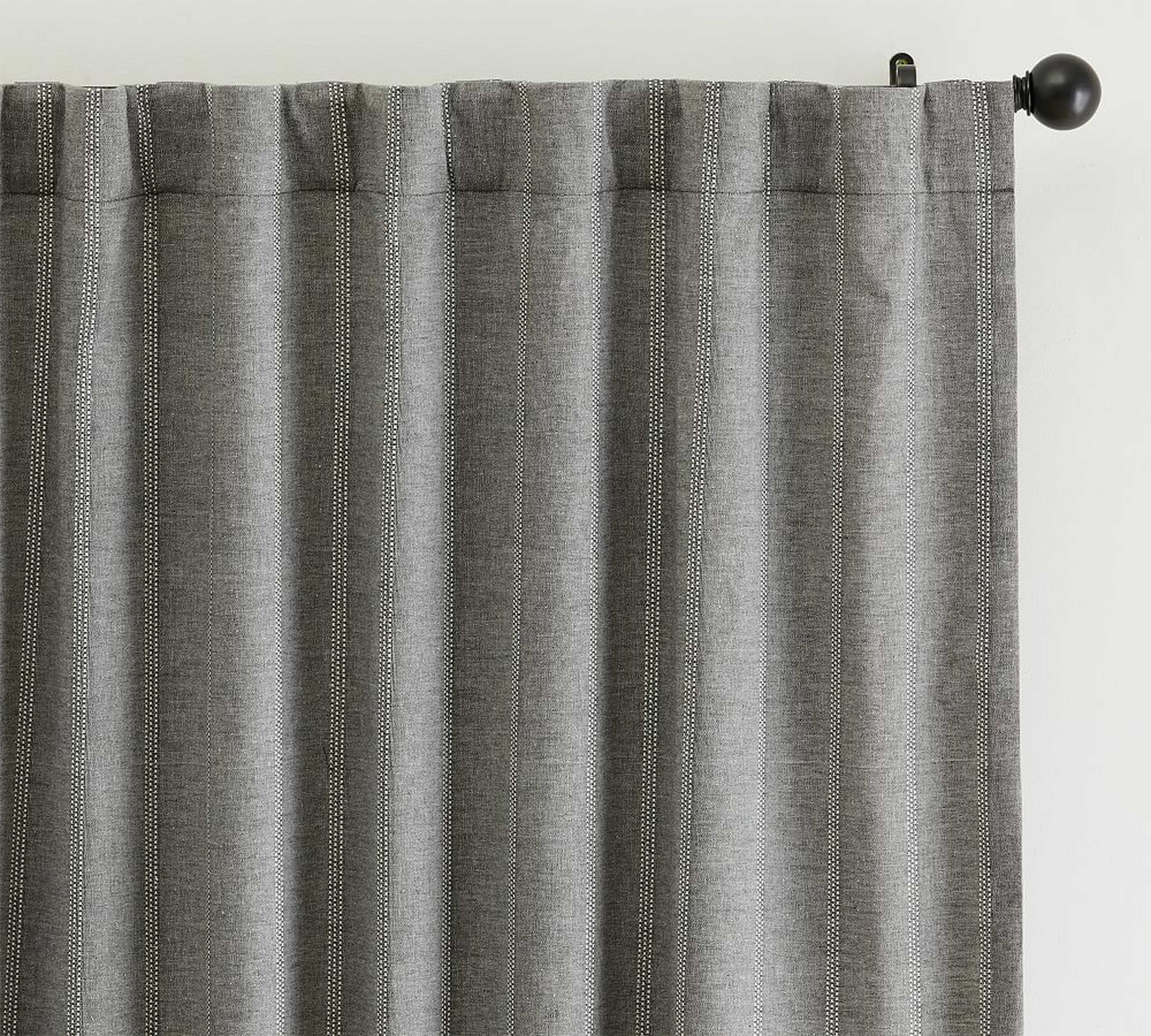 Gramercy Rod Pocket Blackout Curtain, Set of 2, 50 x 84", Gray - Pottery Barn