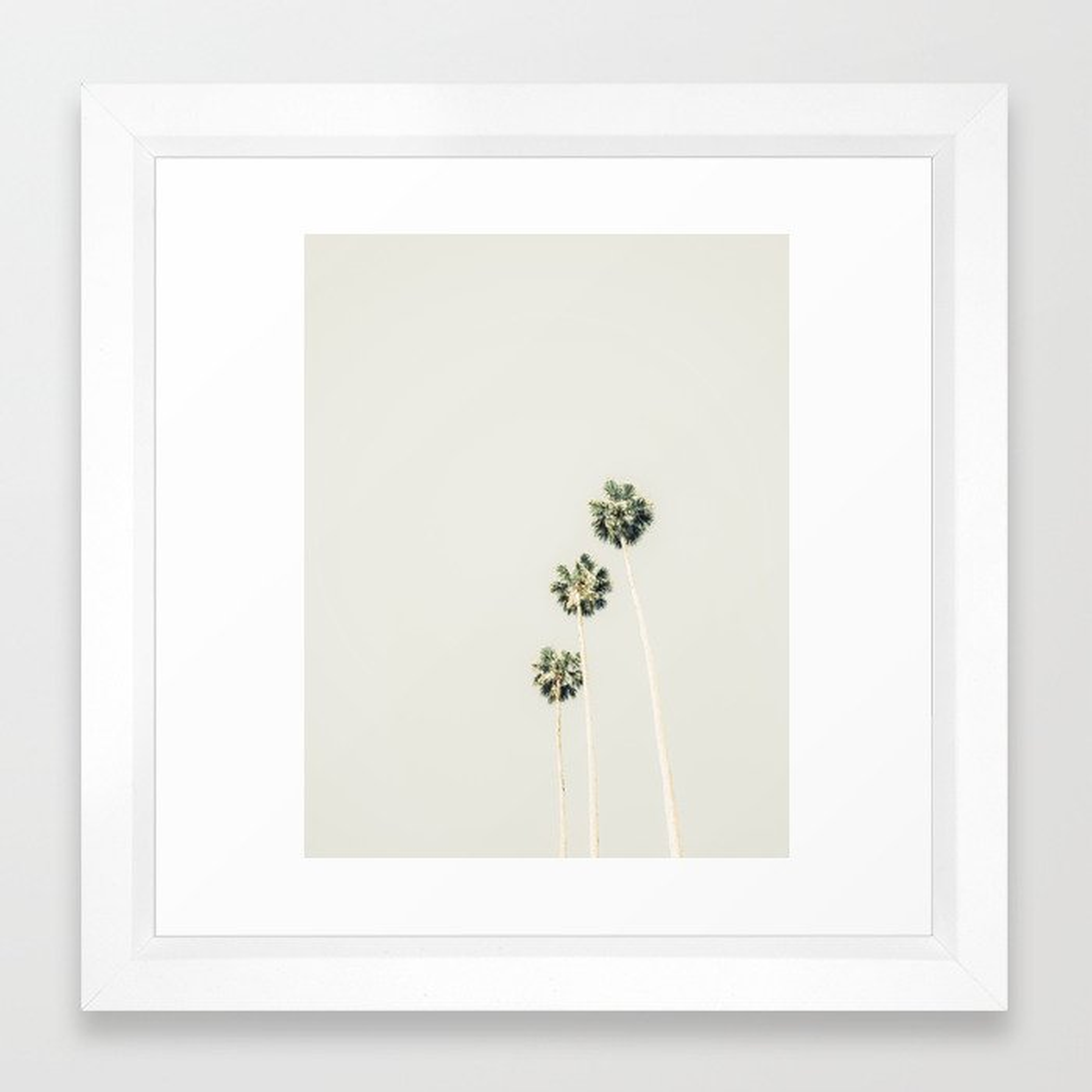 Palm Trees Framed Art Print by Ingrid Beddoes Photography - Vector White - X-Small-12x12 - Society6