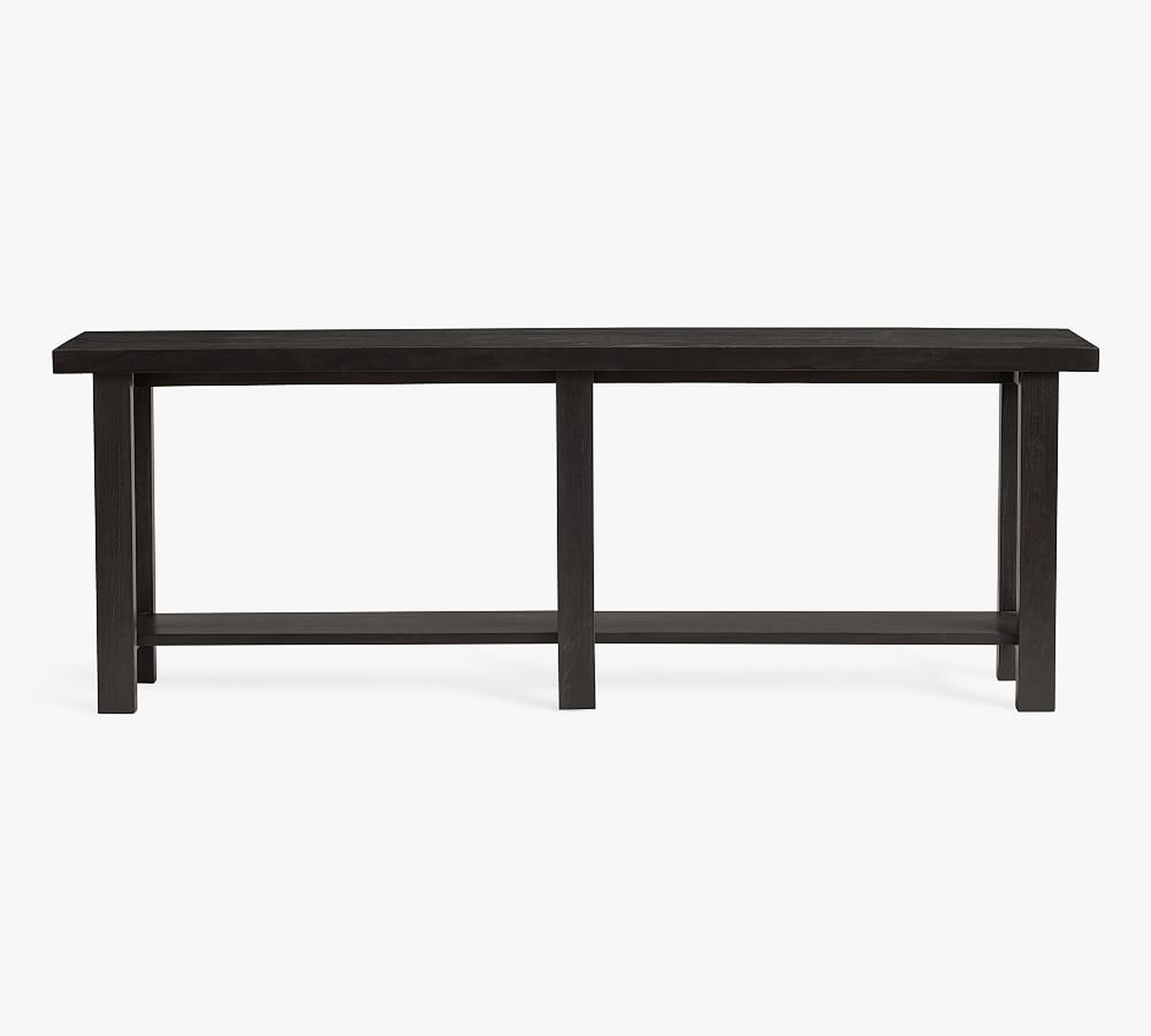 Reed Grand Console Table, Warm Black - Pottery Barn