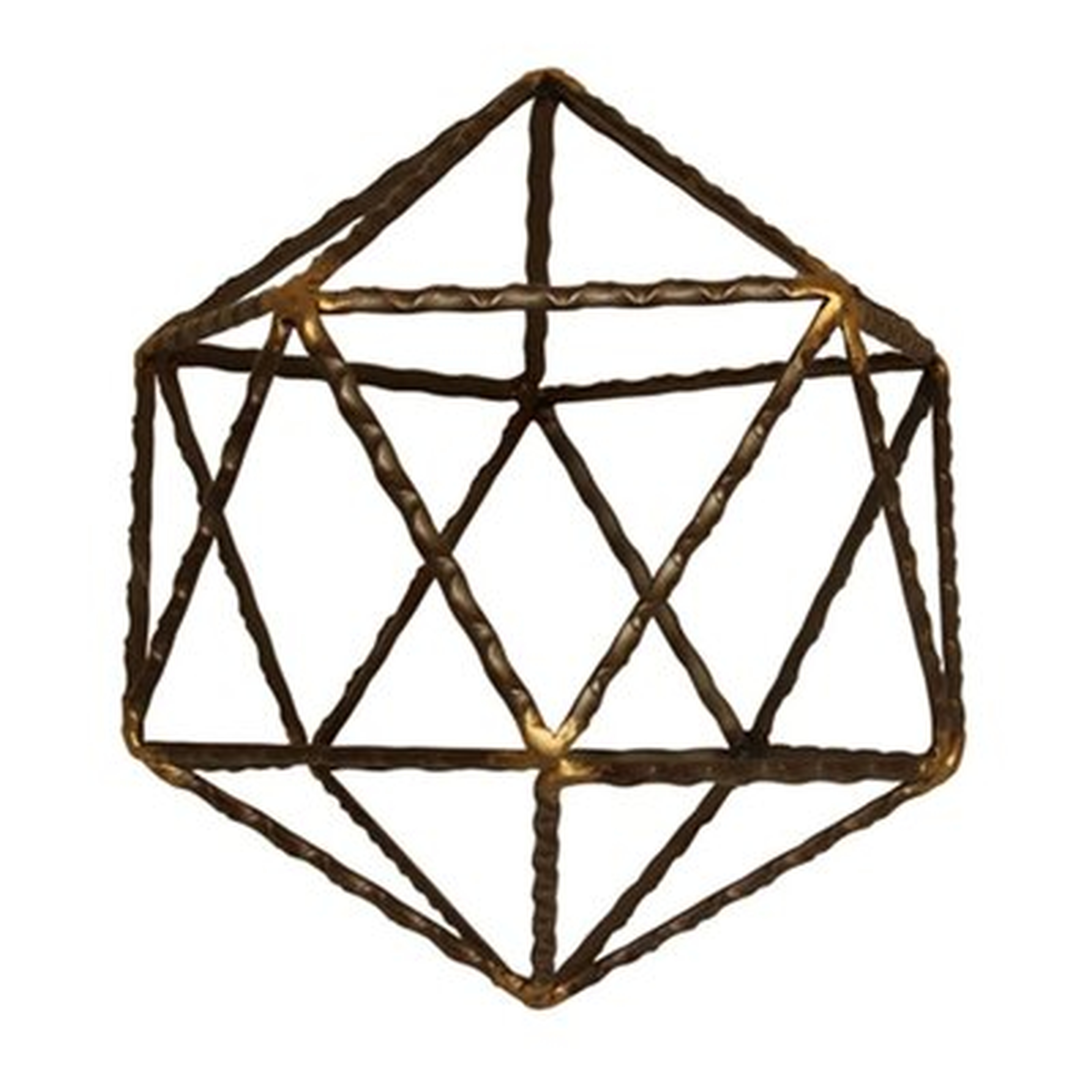 Home Decorative Abstract Metal Table Decor - Brown - Small - Wayfair