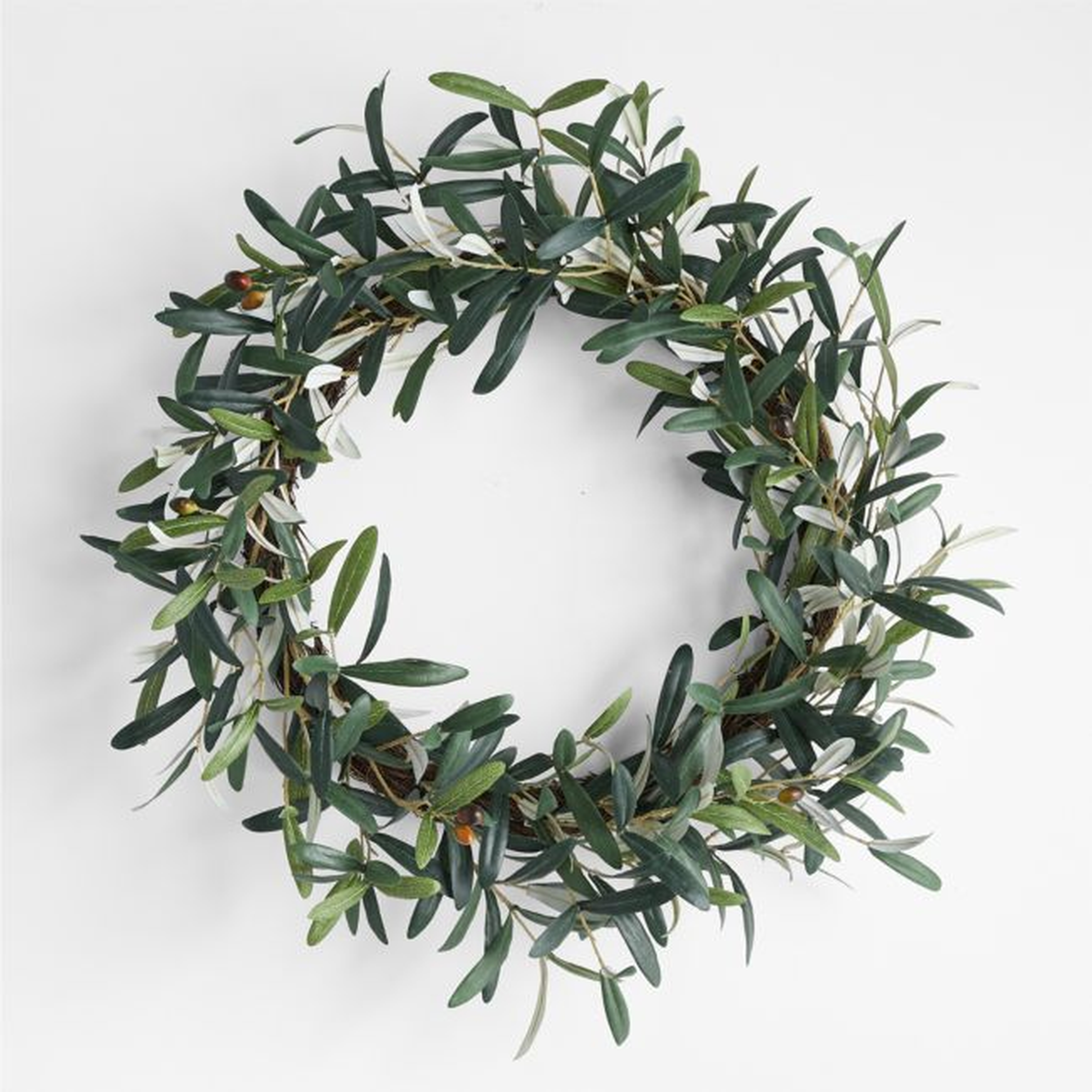 Faux Olive Wreath 30" - Crate and Barrel