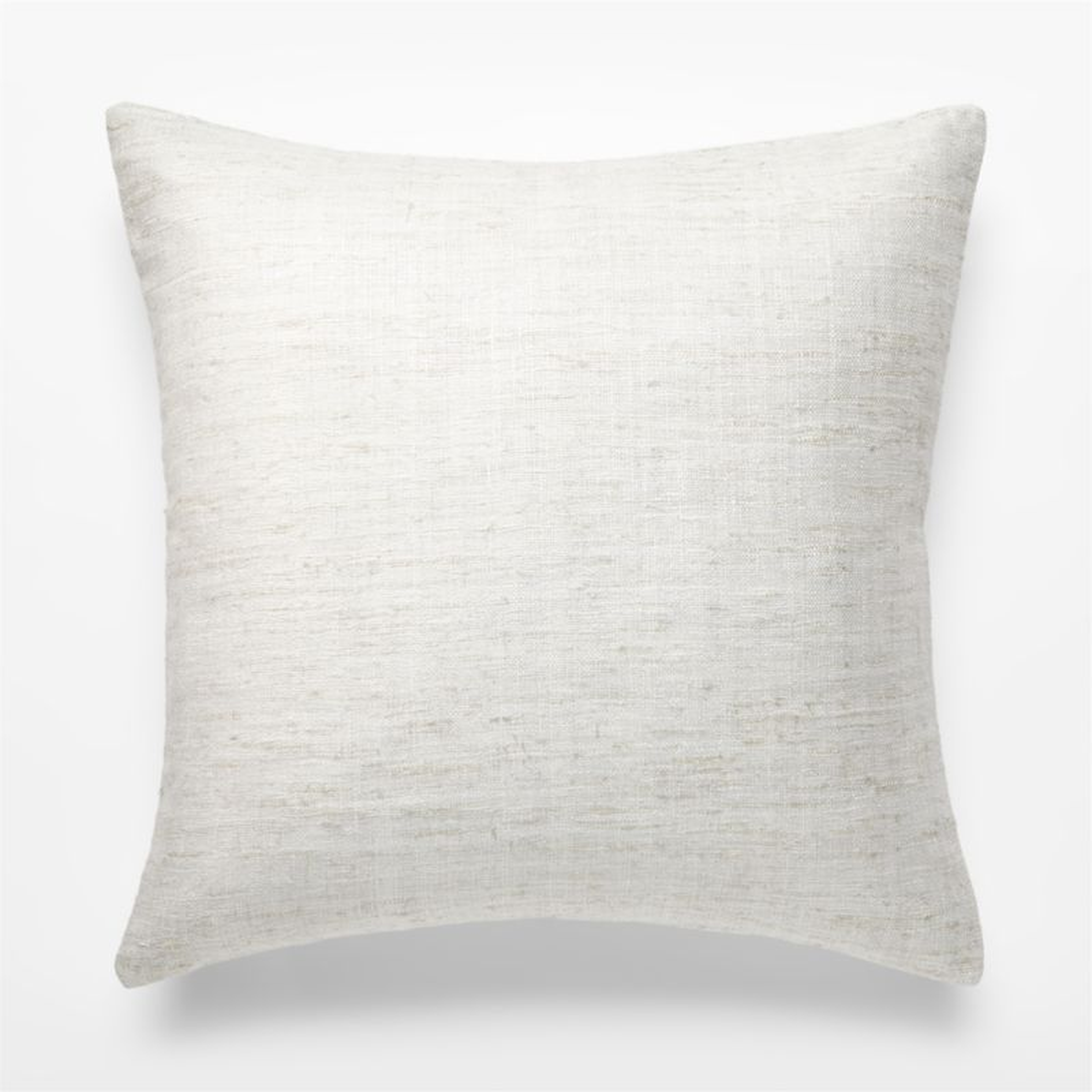 Raj Silk Pillow, Down-Alternative Insert, Gray, 20" x 20" - CB2