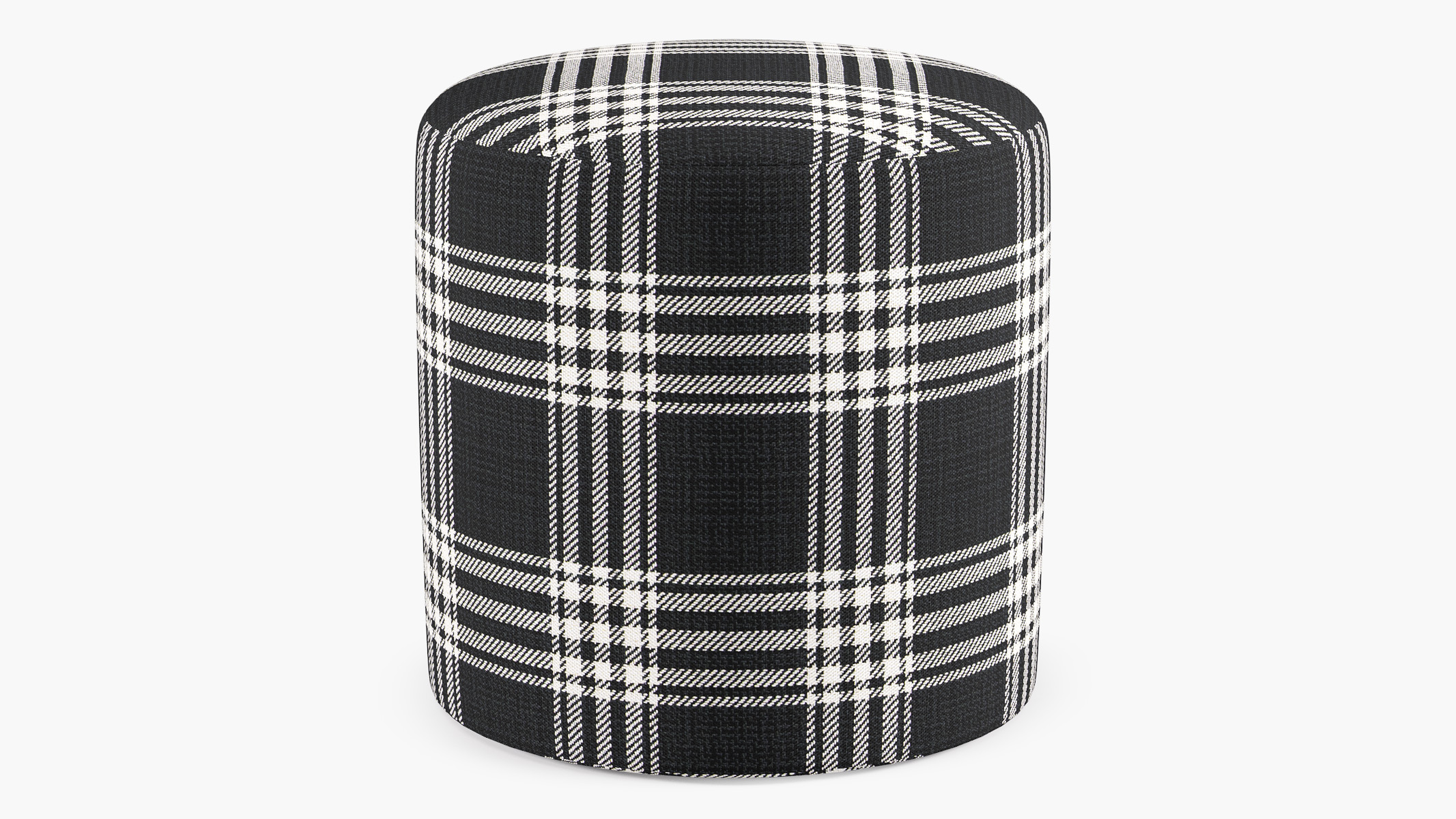 Drum Ottoman, Barnegat Plaid - The Inside