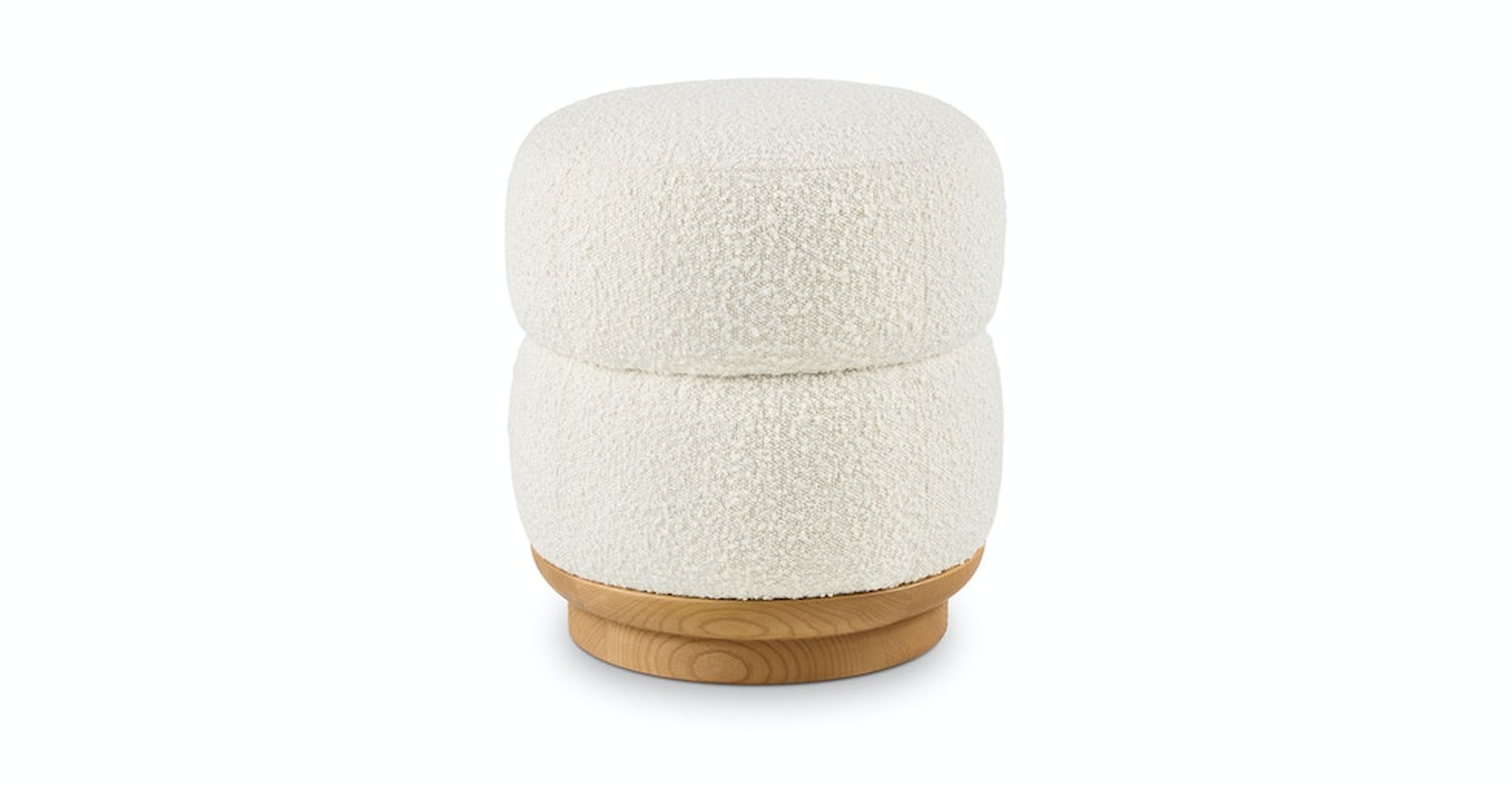 Pica 16" Ottoman - Ivory Bouclé - Article
