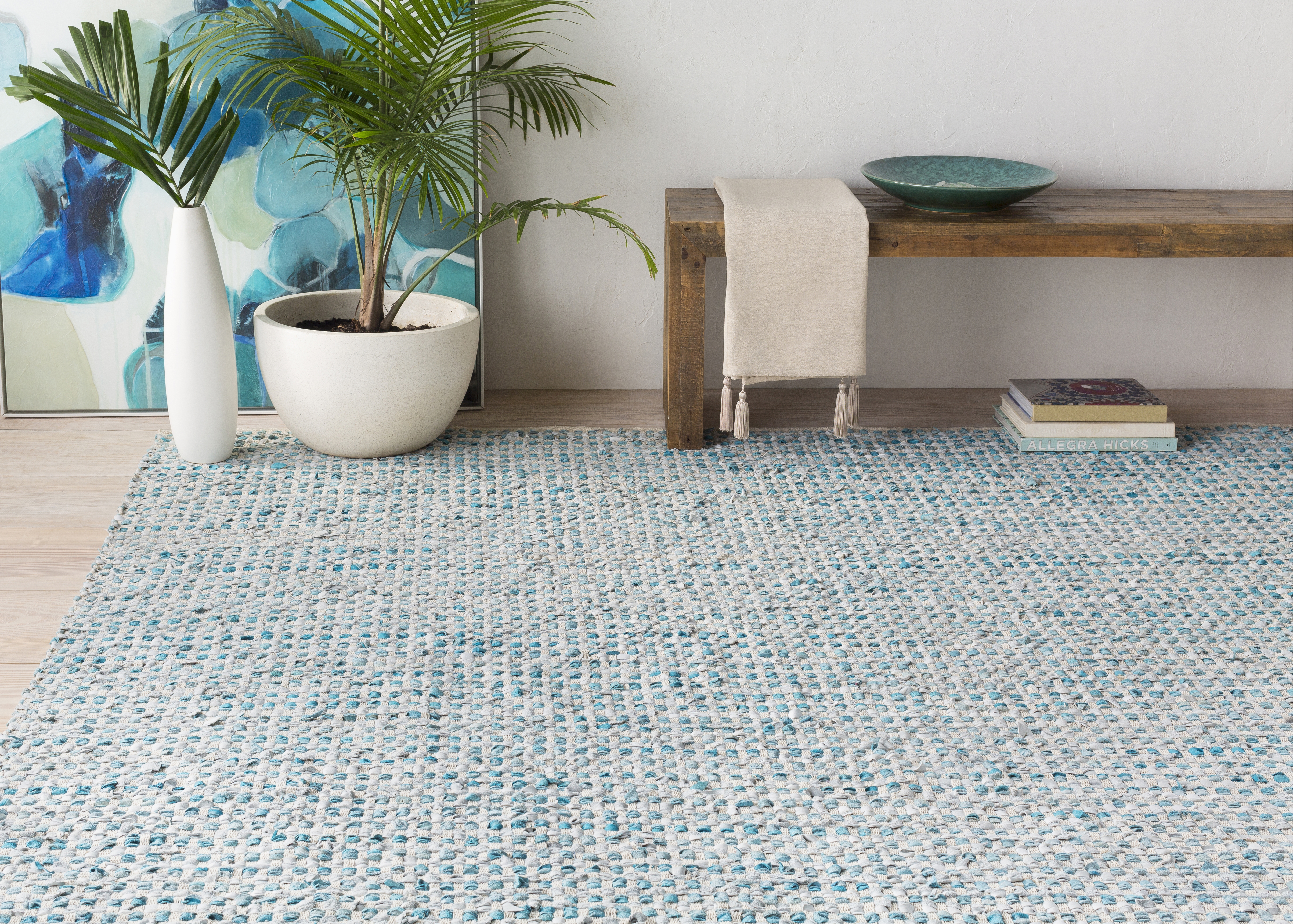 Jamie Blue Indoor 6' x 9' Handmade Rug - Surya