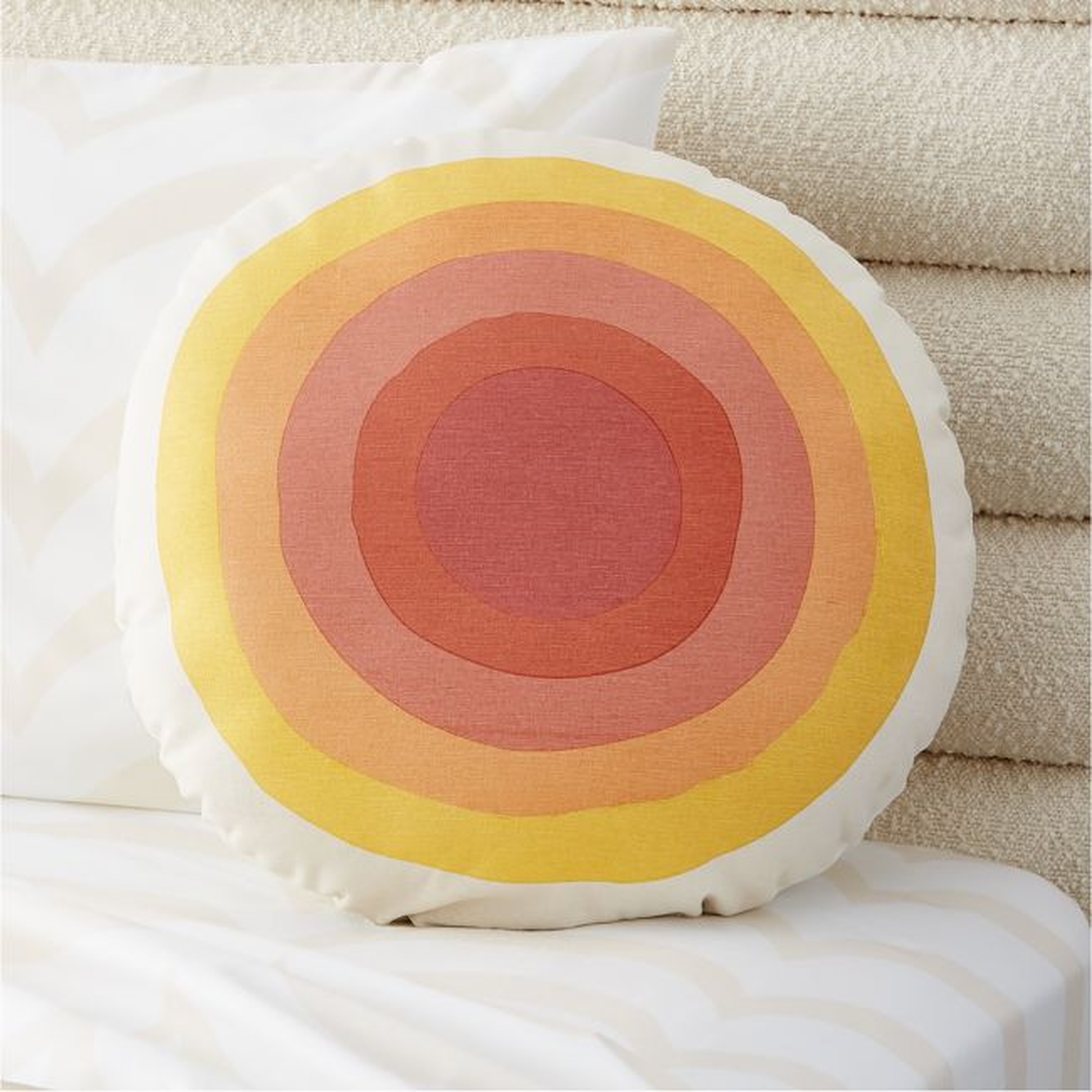 Sol Orange Sun Pillow - Crate and Barrel