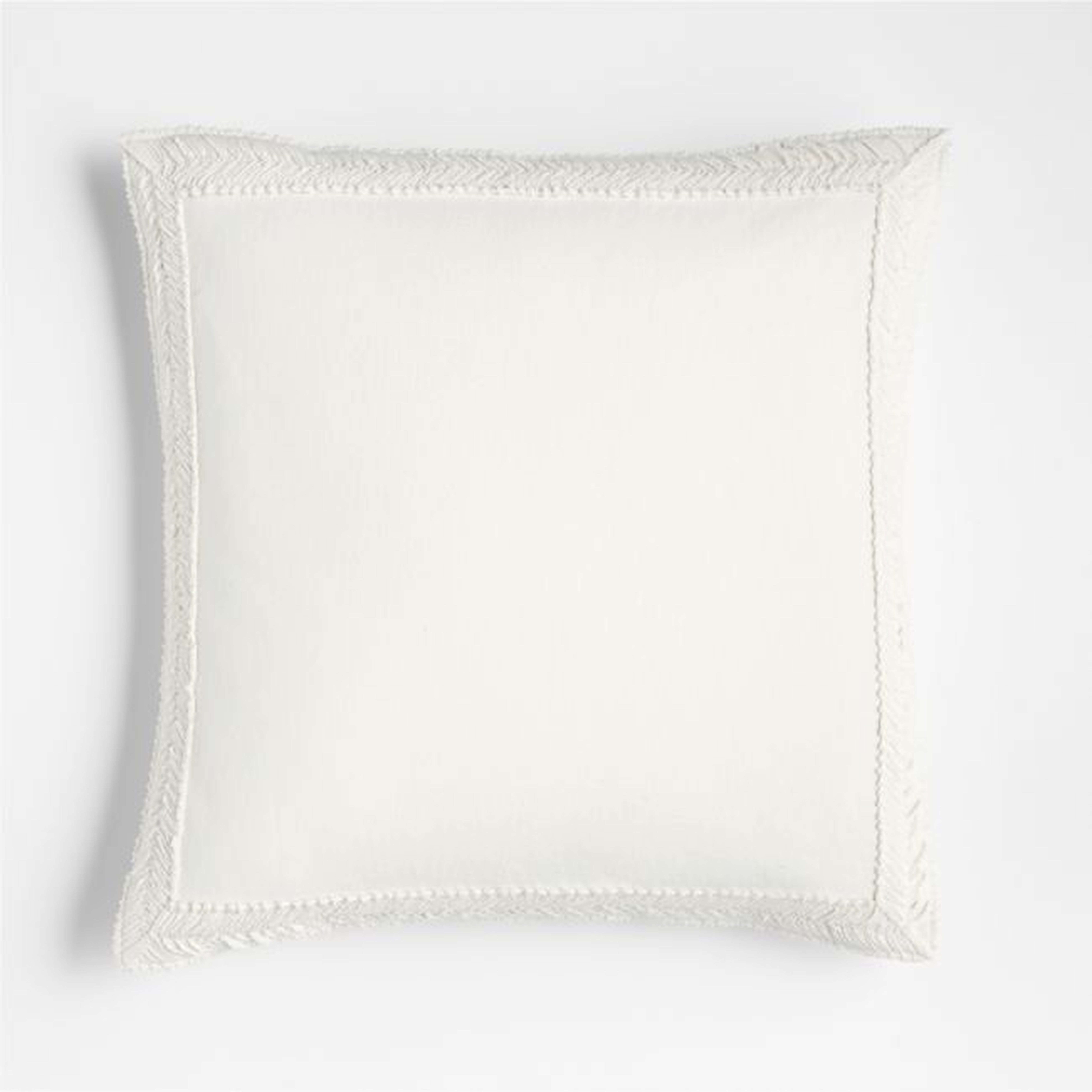 Linnet 20" Ivory Pillow Cover with Feather-Down Insert - Crate and Barrel