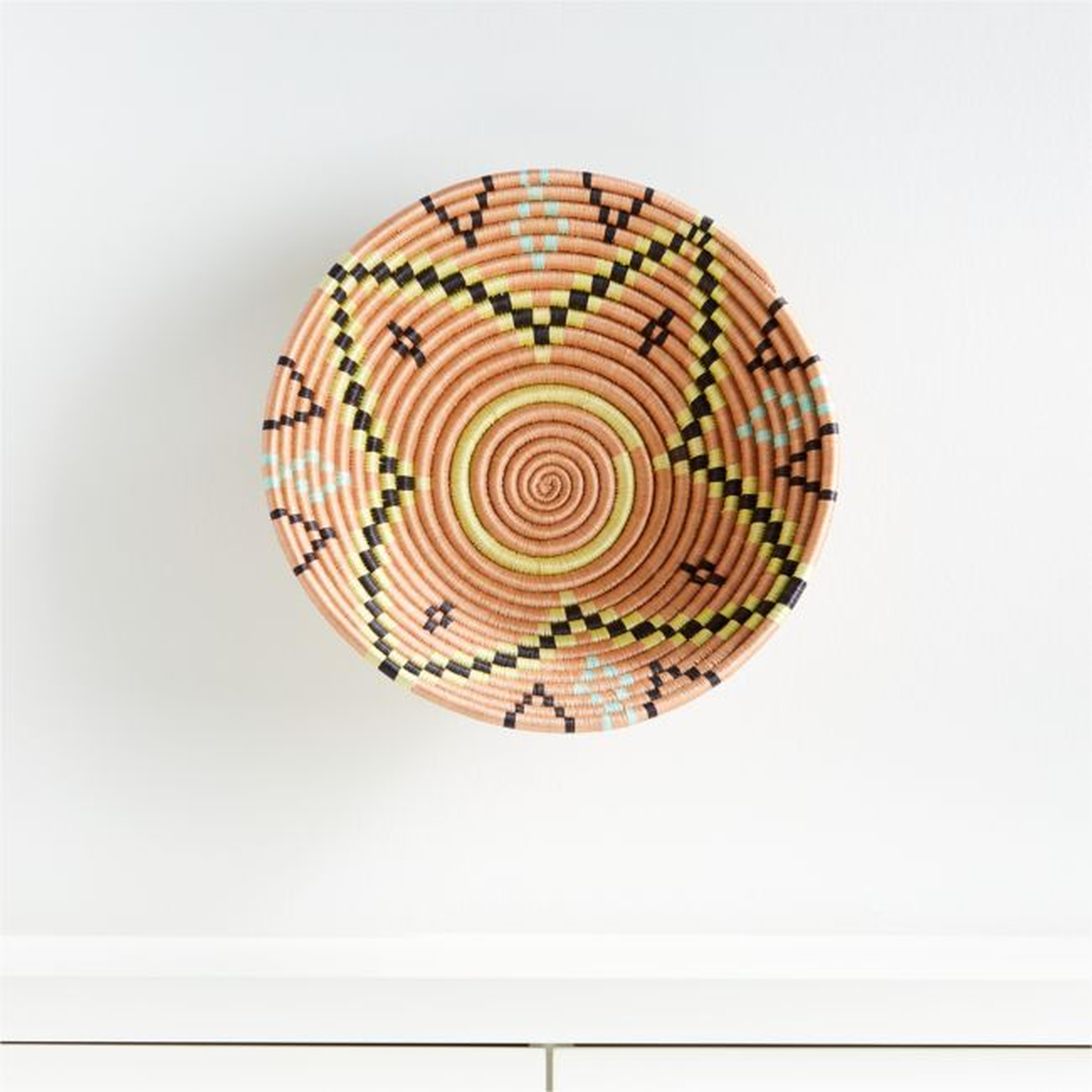 Indego Africa Salmon Plateau Wall Basket - Crate and Barrel
