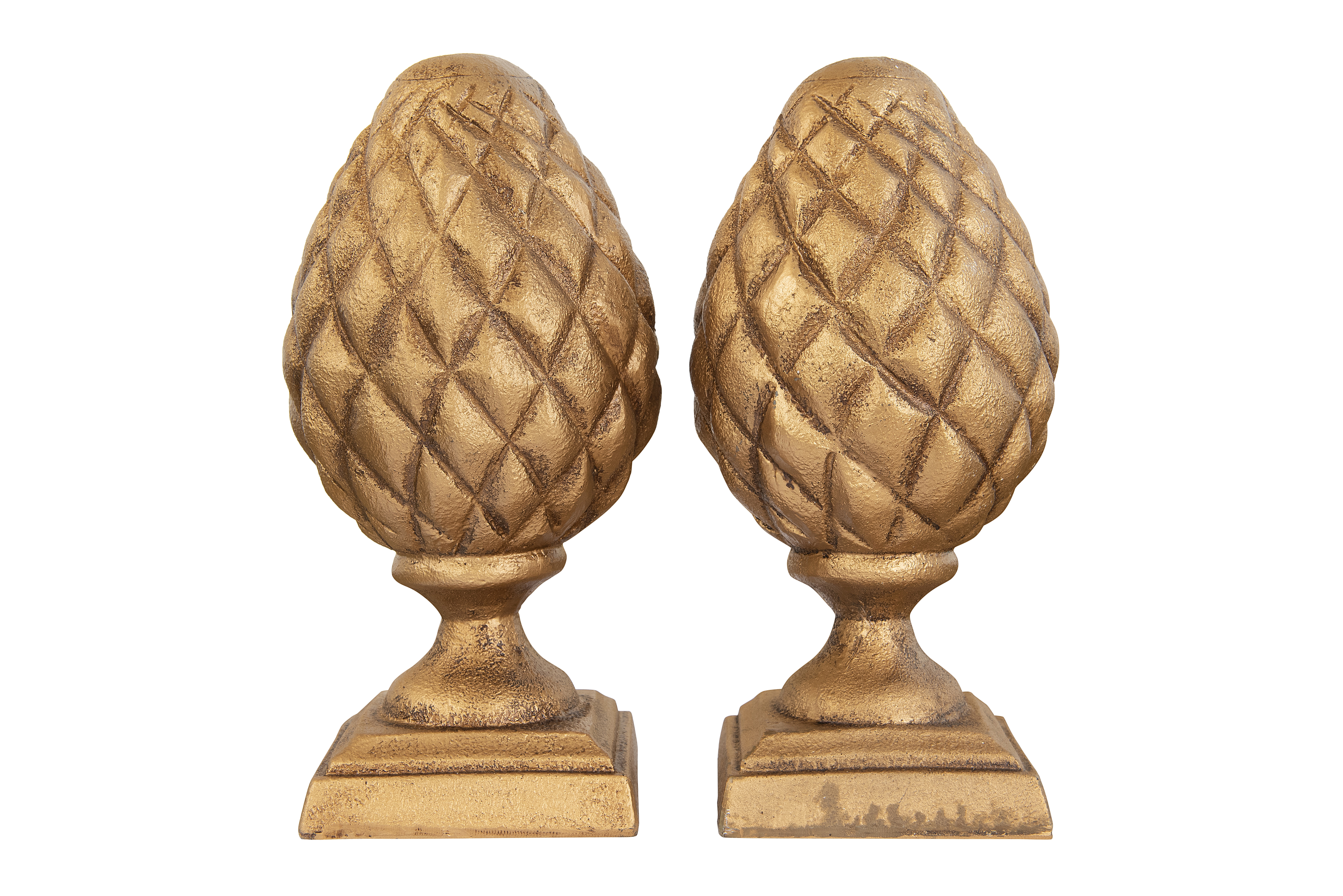 Resin Pinecone Finial Bookends - Nomad Home