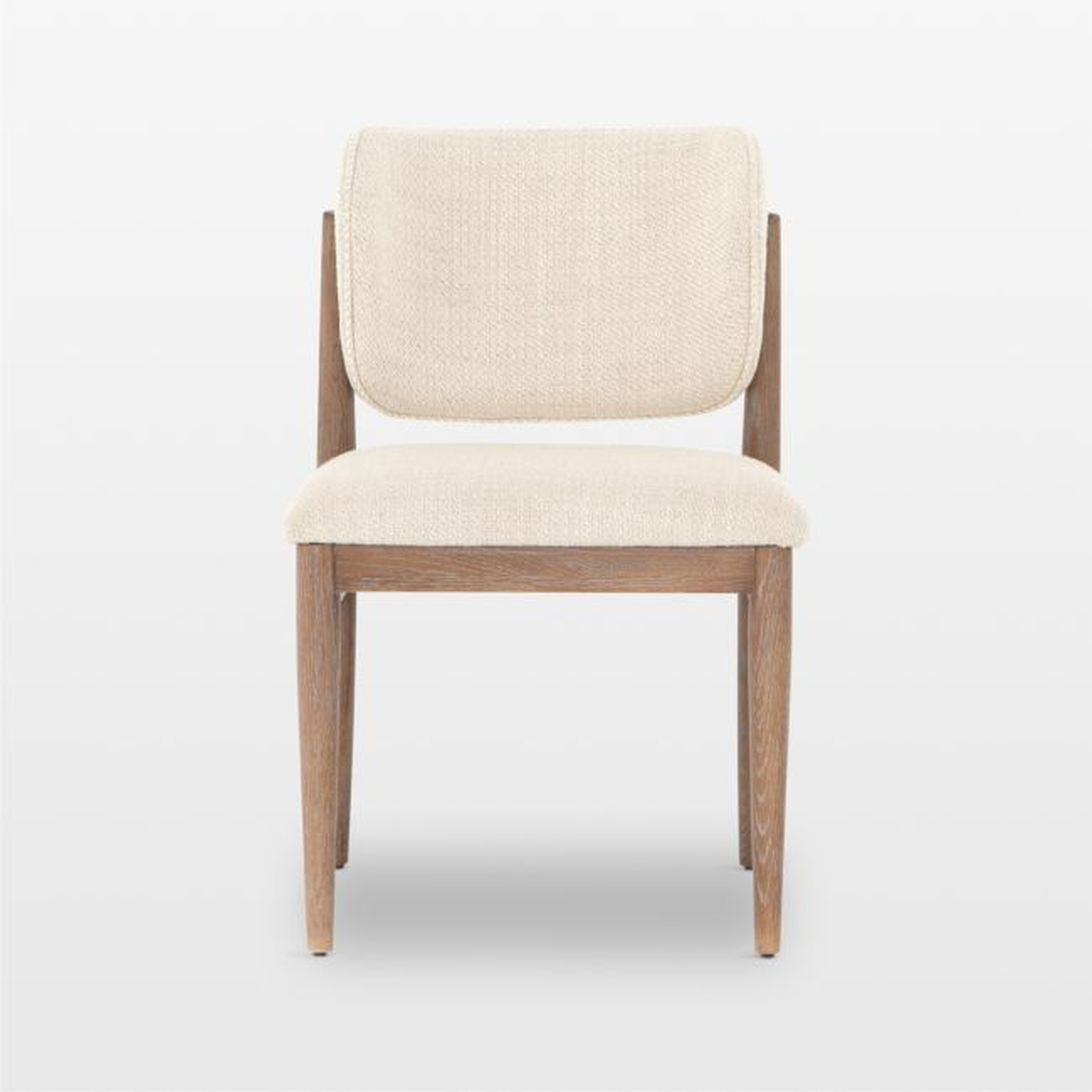 Joren Taupe Wood Upholstered Dining Chair with Performance Fabric - Crate and Barrel