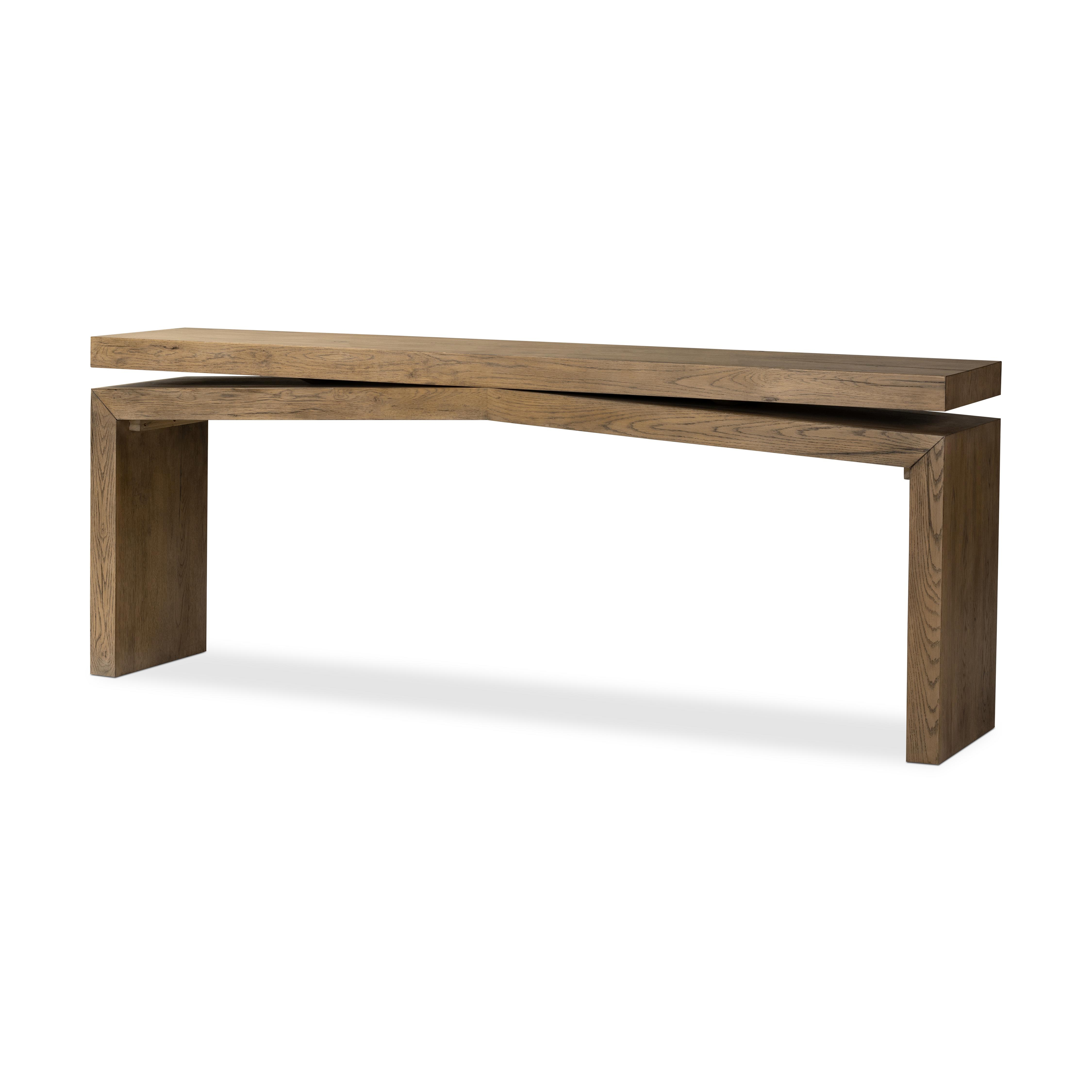 Matthes Console Table-Rstic Gry - Four Hands