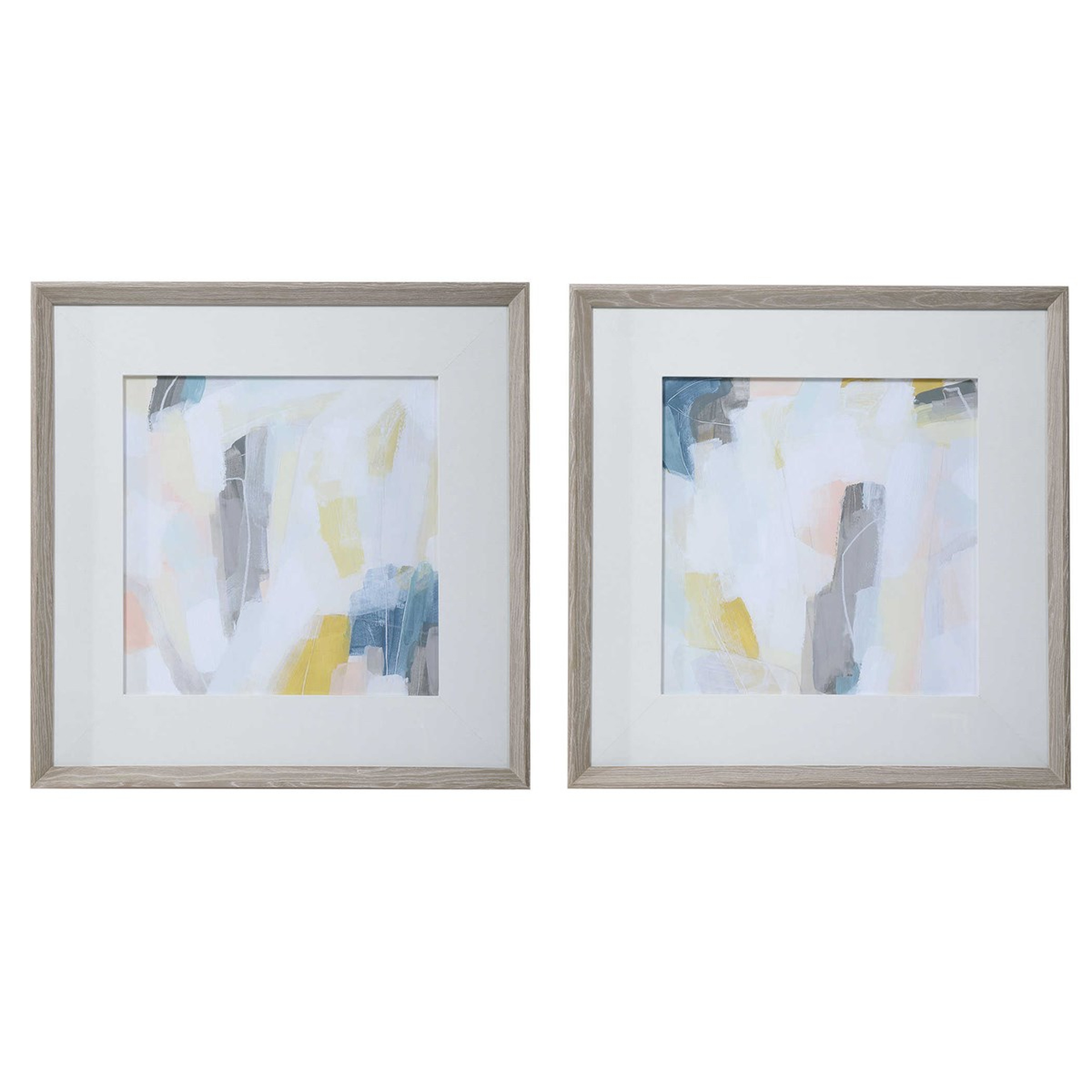 Fractal Pastel Abstract Art, Set of 2 - Hudsonhill Foundry