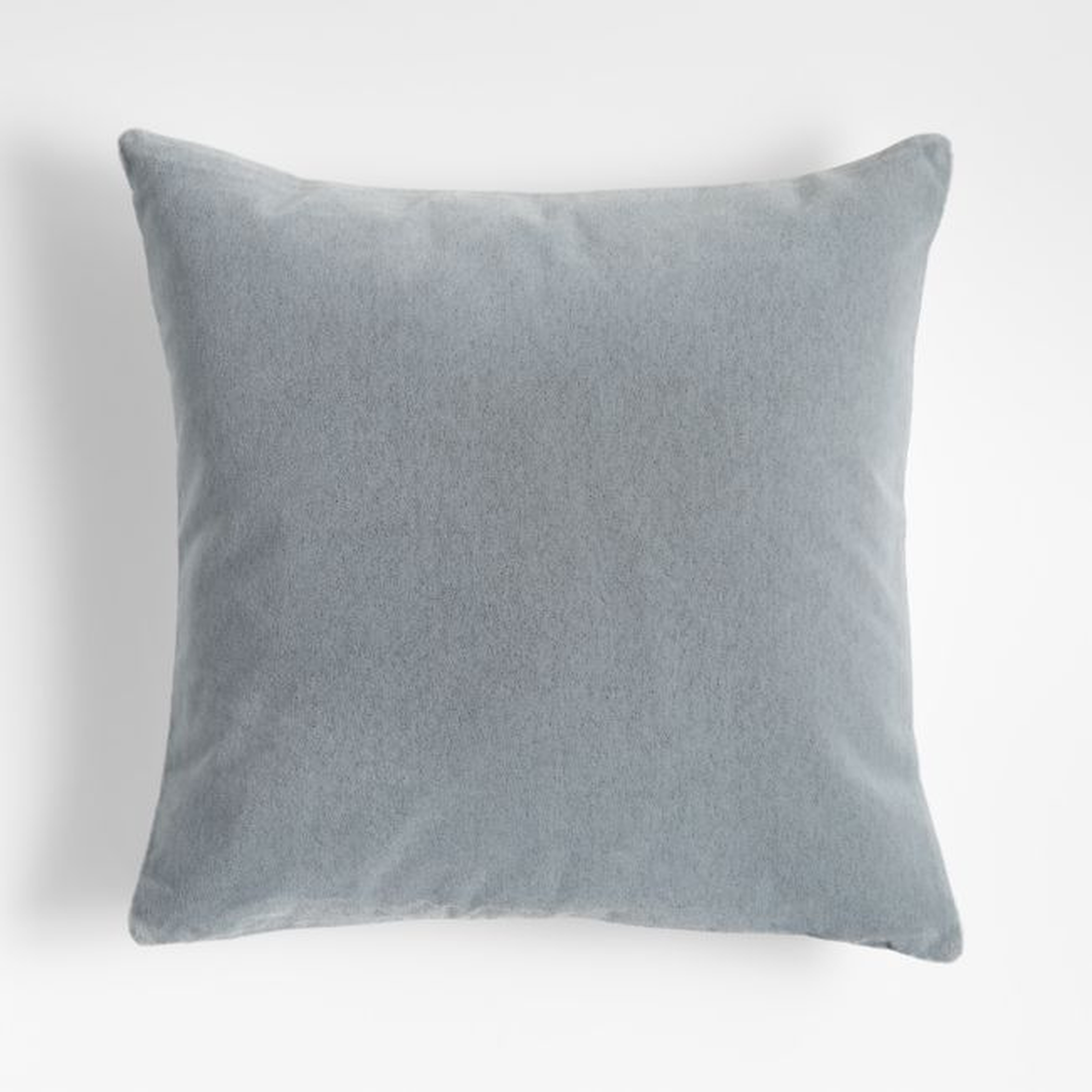 Mist 20"x20" Faux Mohair Throw Pillow Cover - Crate and Barrel