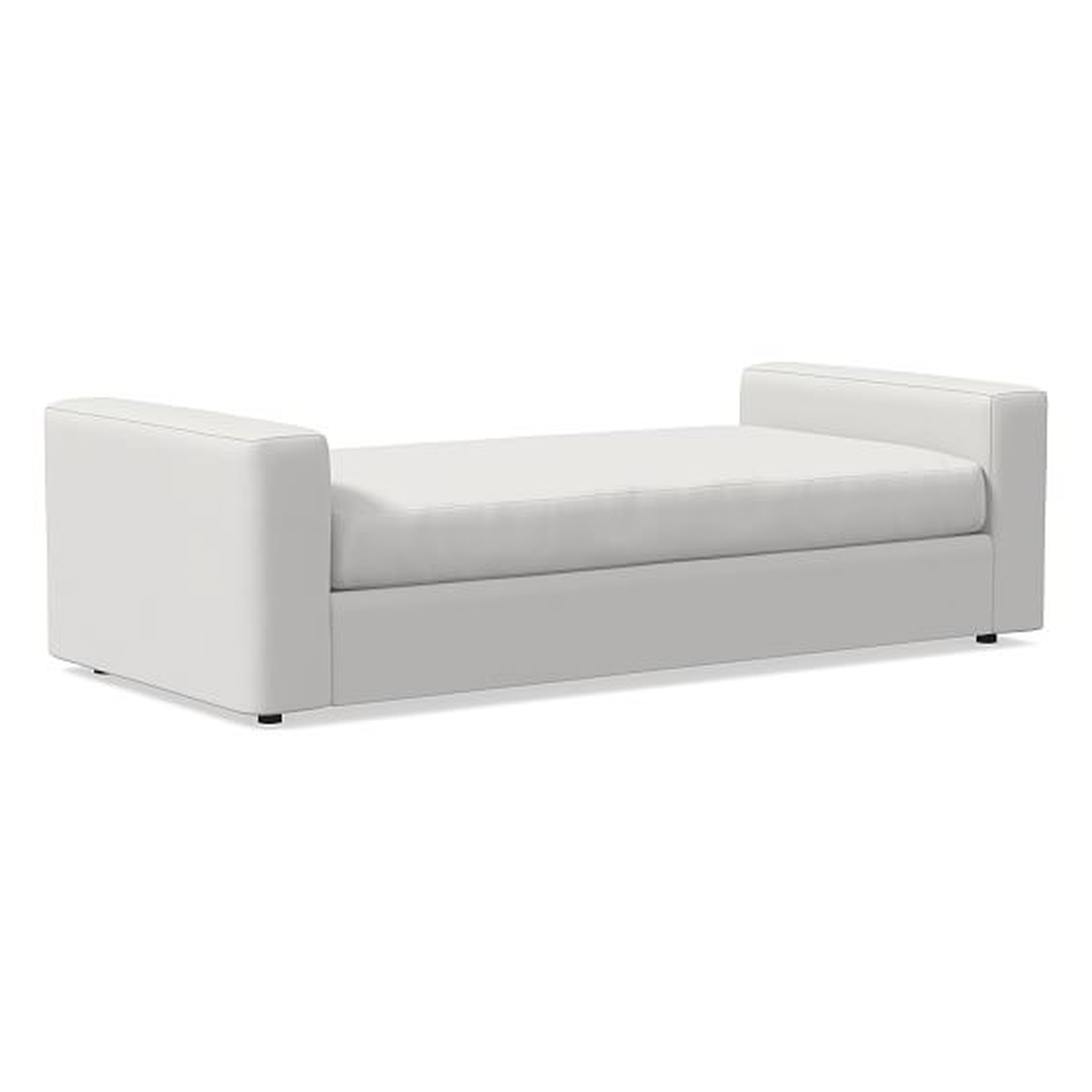 Urban Daybed, Poly, Performance Washed Canvas, Stone White, Concealed Support - West Elm