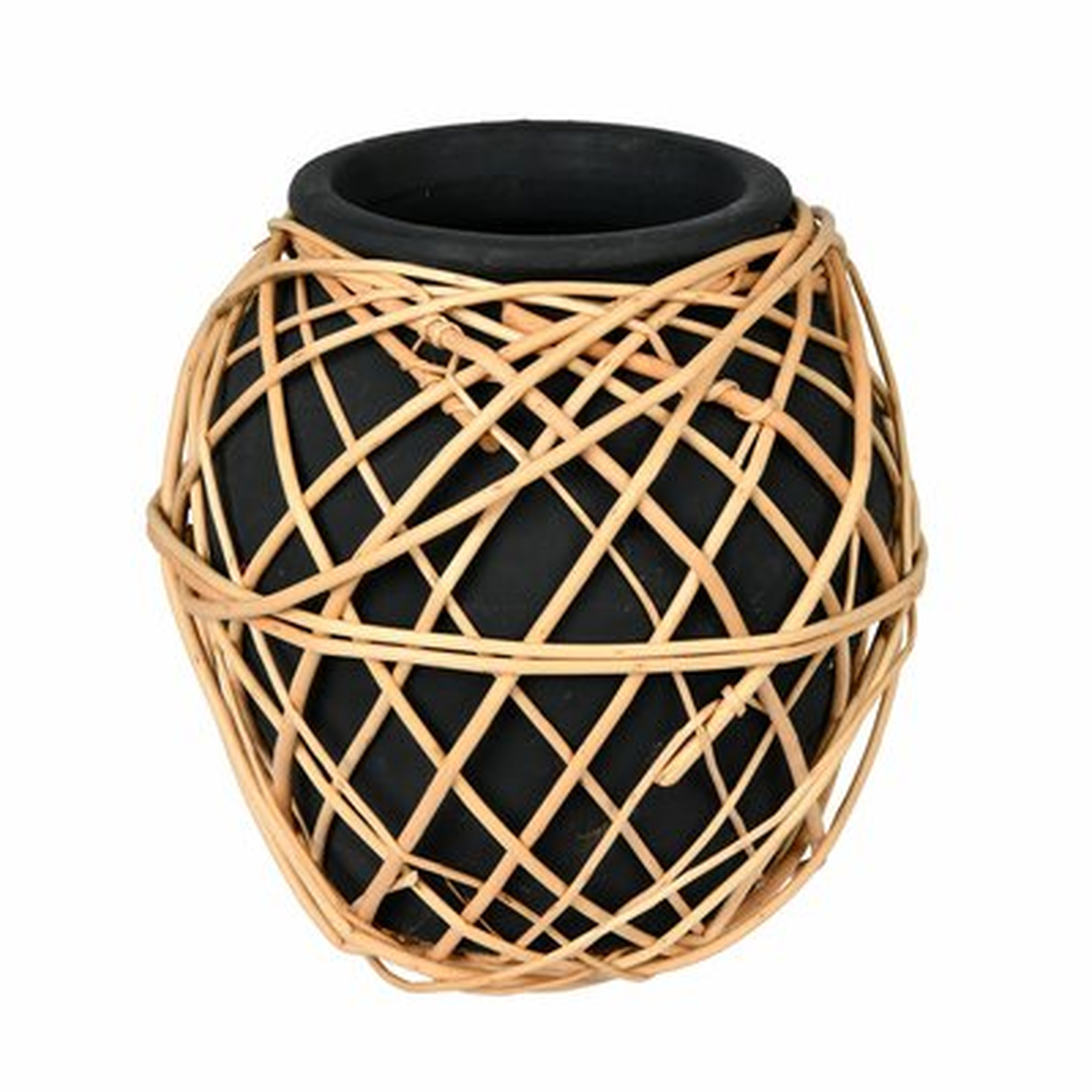 Jay Charcoal 9" Terracotta Table Vase - Wayfair