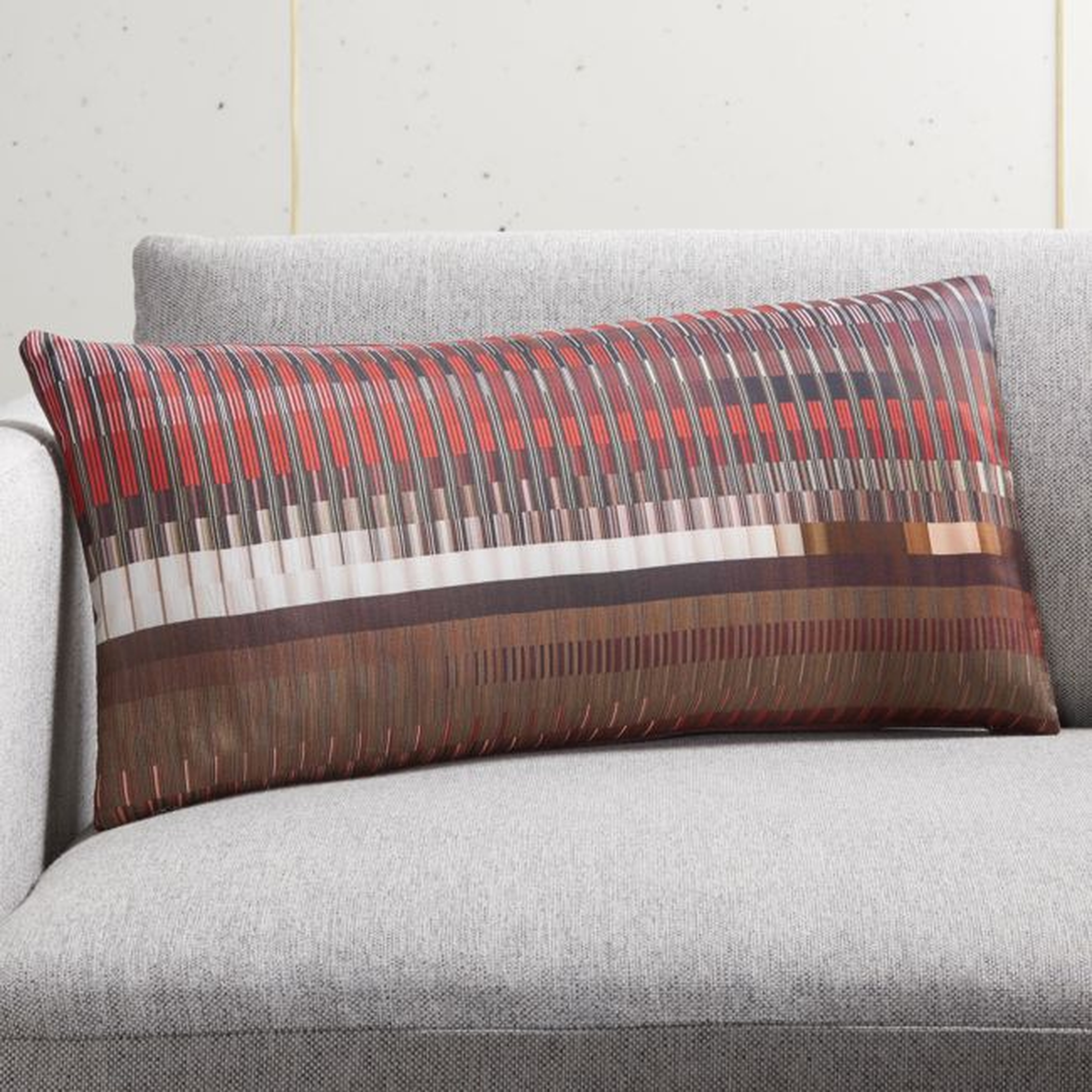 23"x11" Color Study Silk Pillow with Down-Alternative Insert - CB2