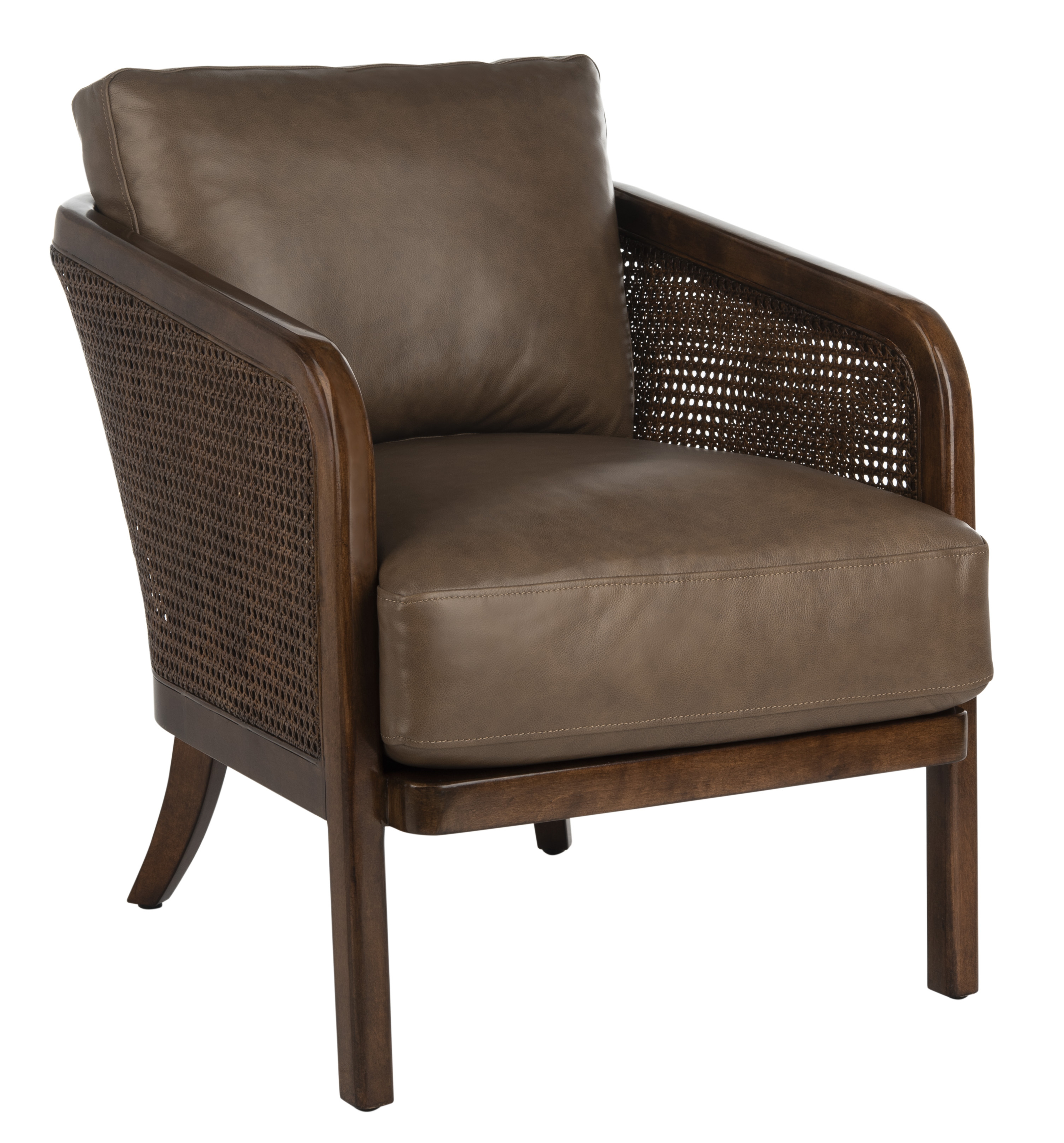Caruso Barrel Back Chair - Dark Brown - Arlo Home - Arlo Home