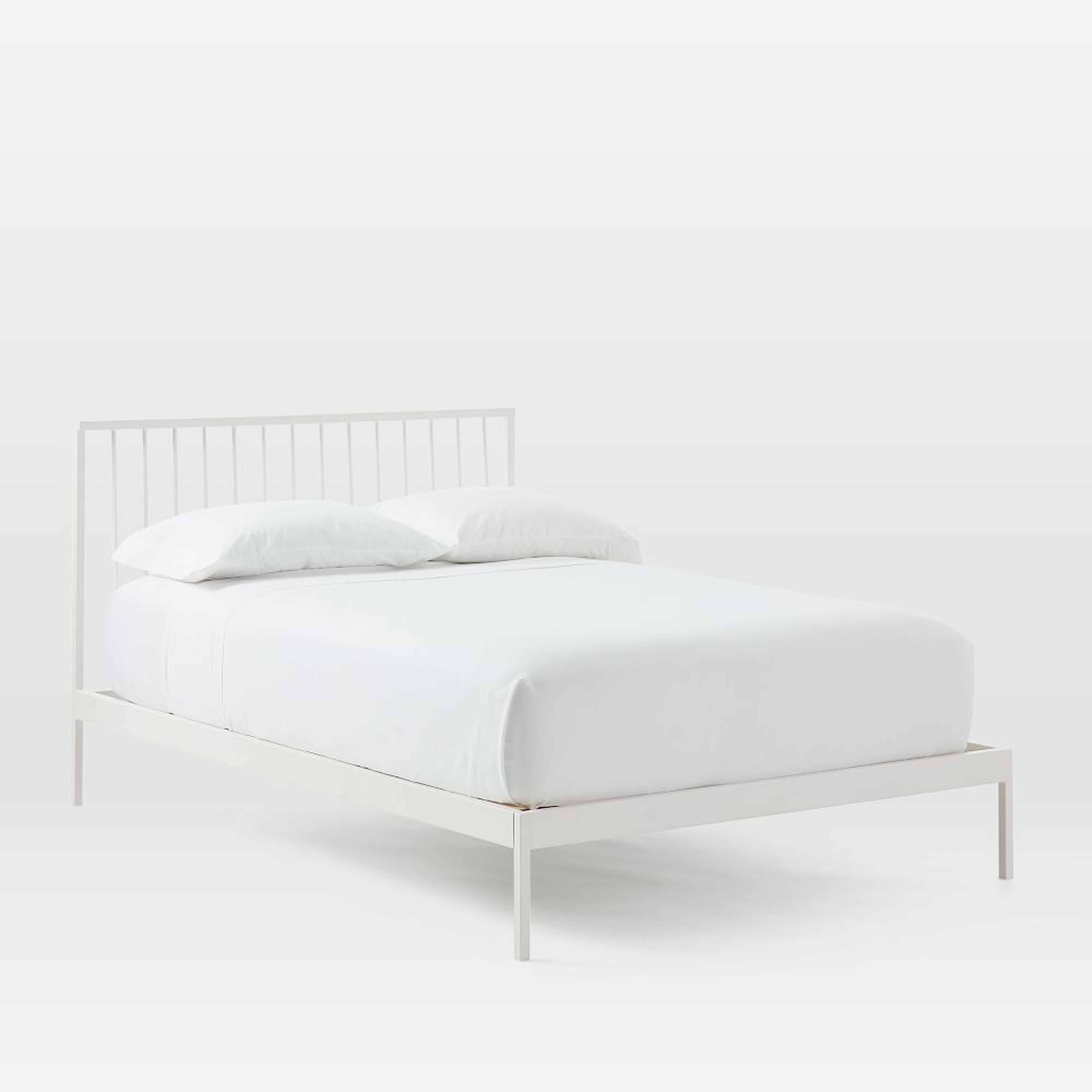 Durham Metal Bed, Full, White - West Elm