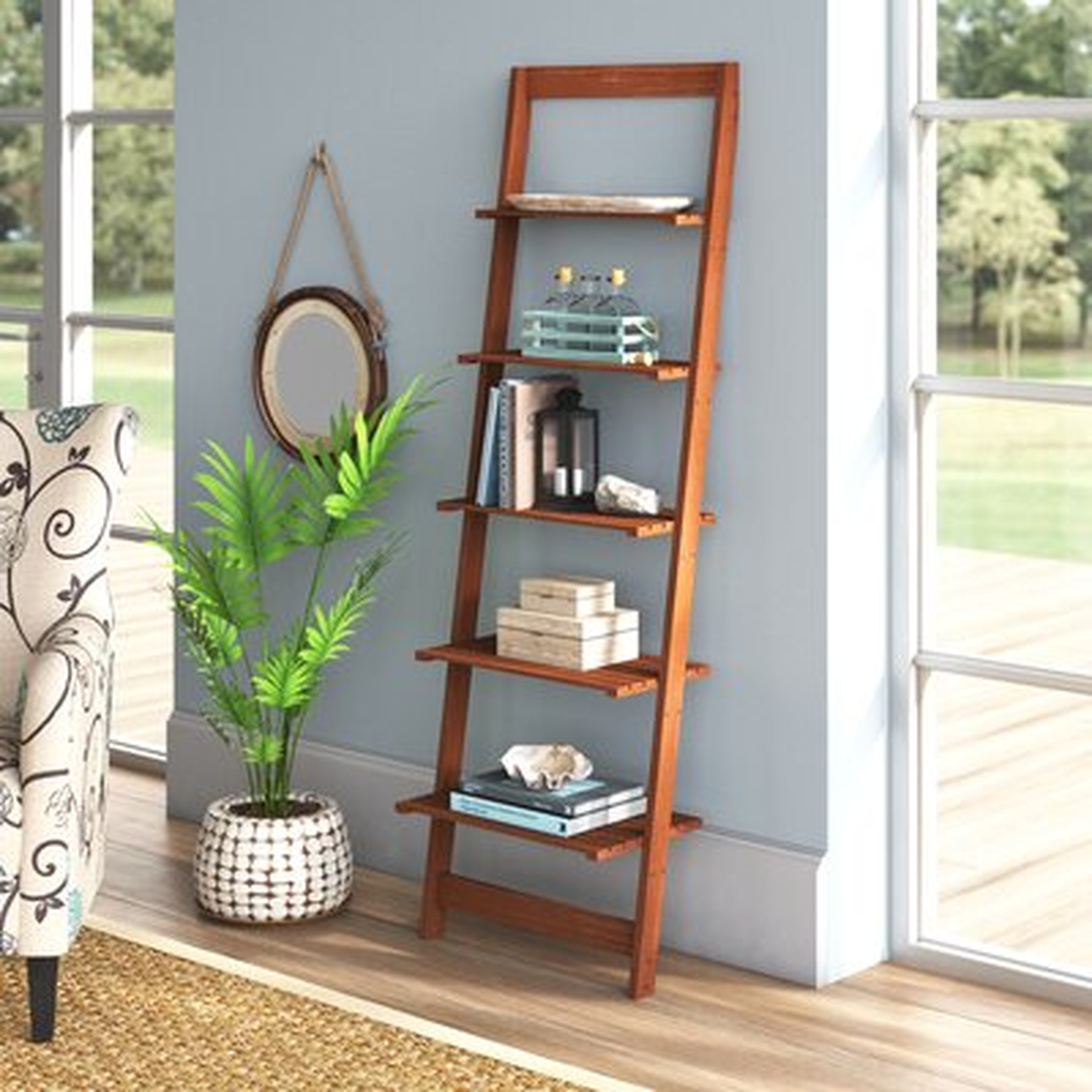 Wabansia Ladder Bookcase - Cherry - Wayfair