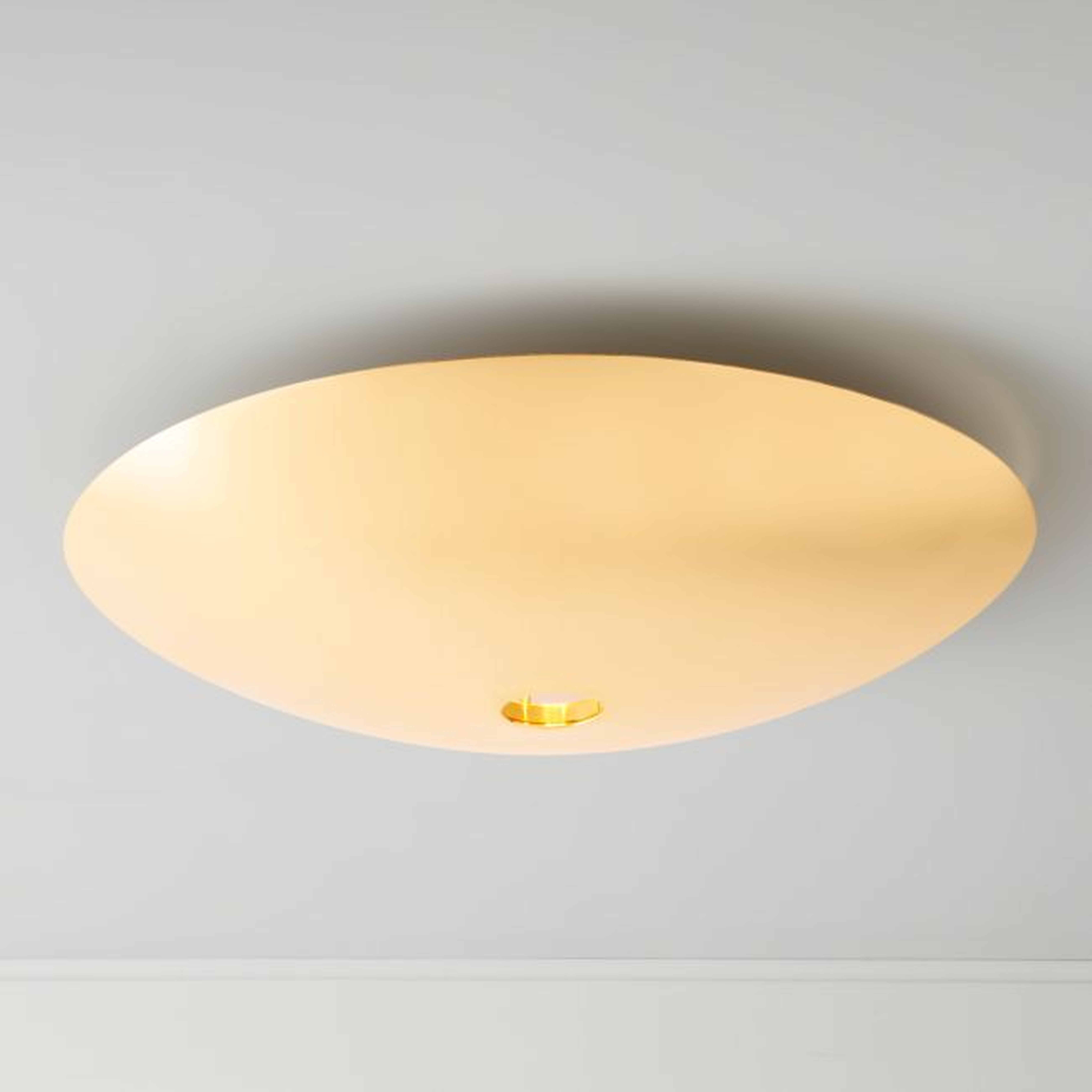 Auden Polished Brass Flush Mount Light 30" - CB2