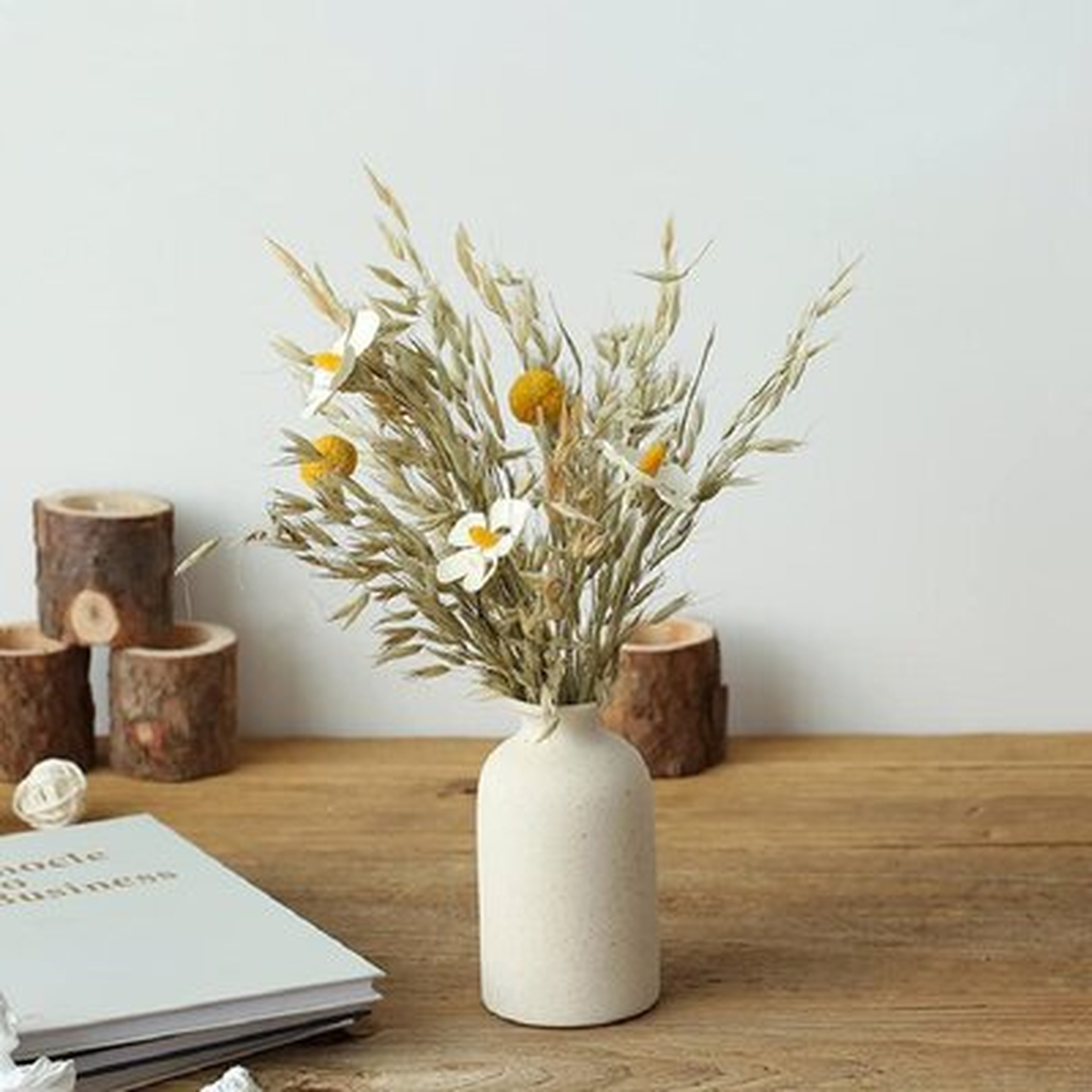 Ceramic Vase Rustic Flower Vase Simple Decorative Vase For Home And Office Desktop Decor,Large - Wayfair