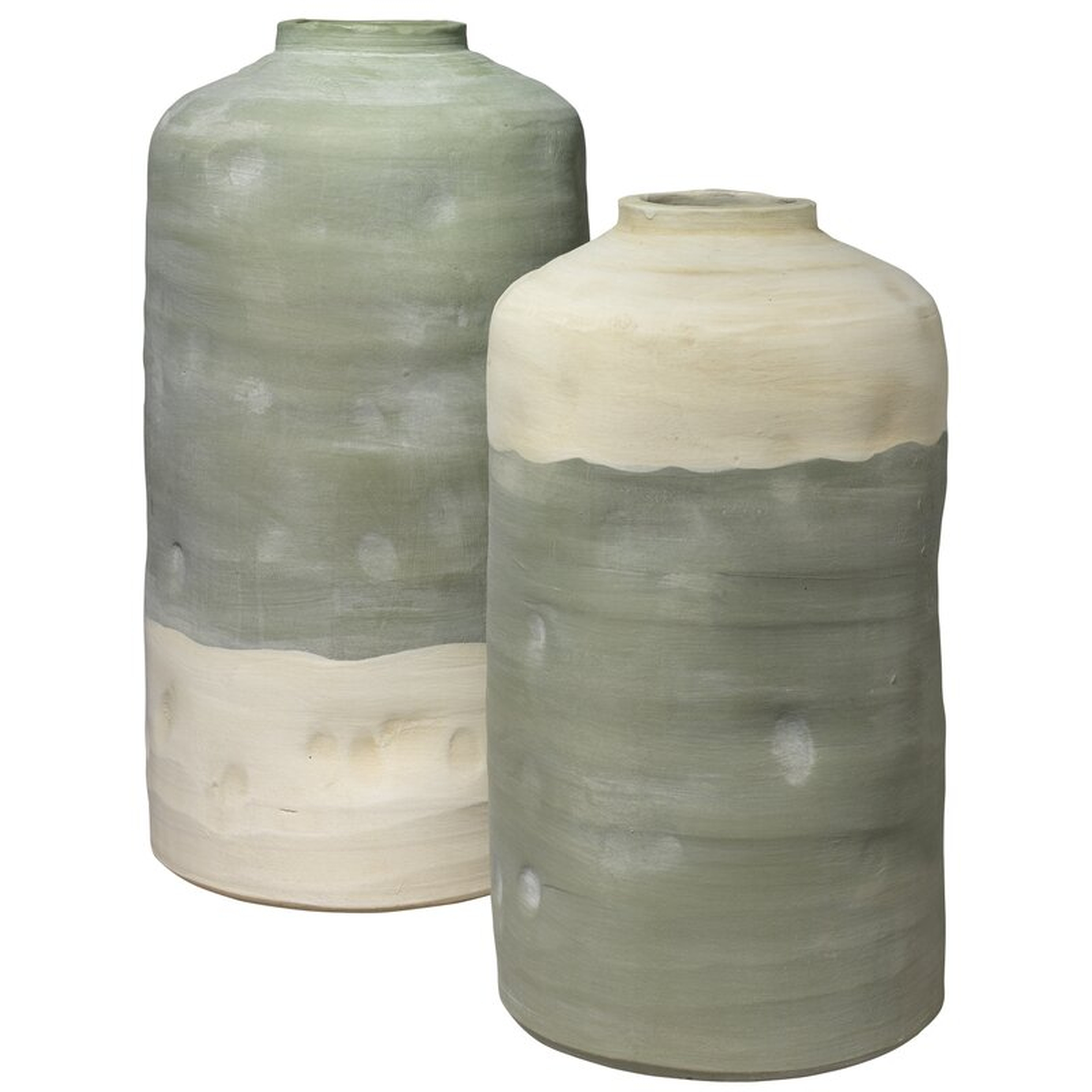 Mohave 2 Piece Ceramic Vessels Vase Set - Perigold
