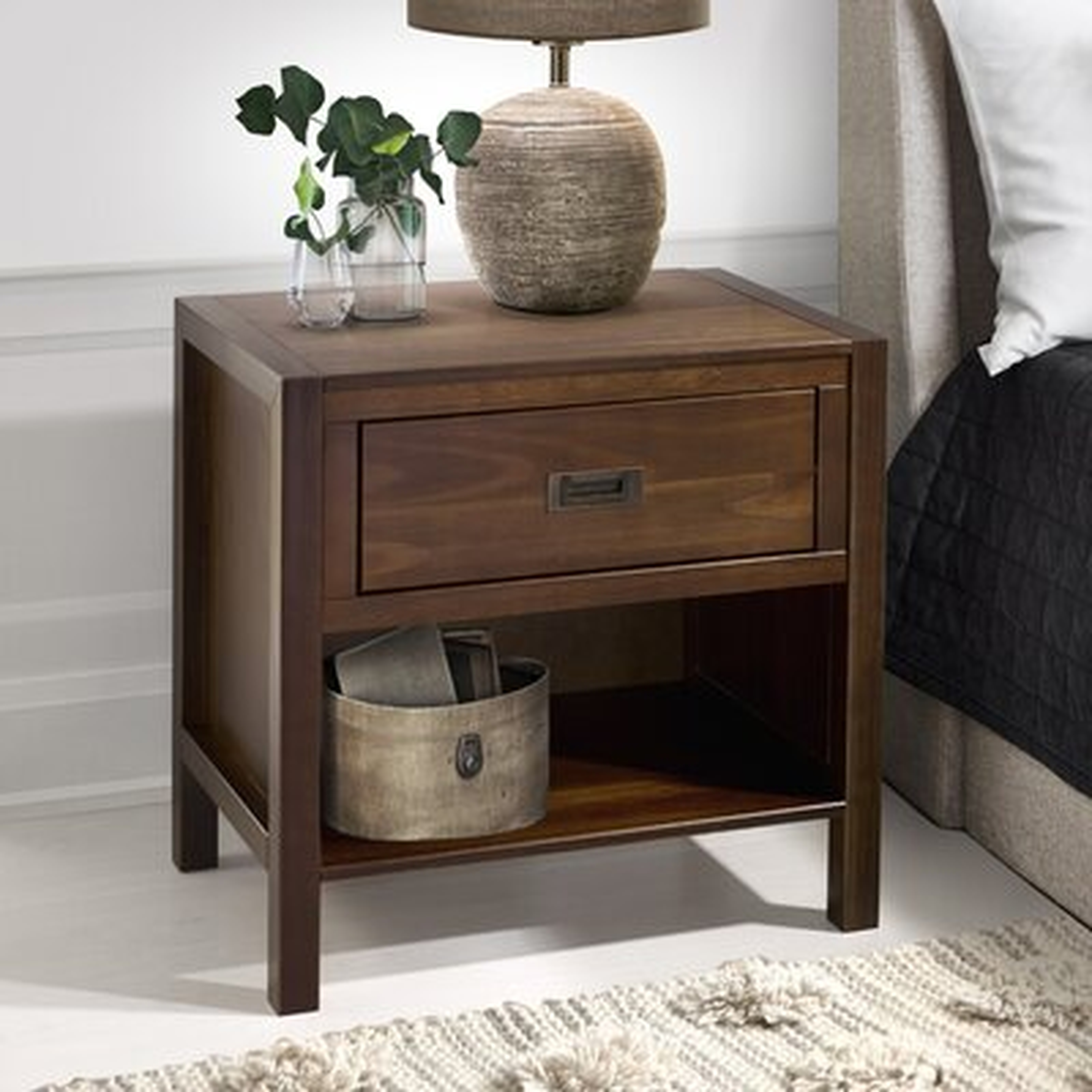 Lockley Solid Wood 1 Drawer Nightstand - Wayfair