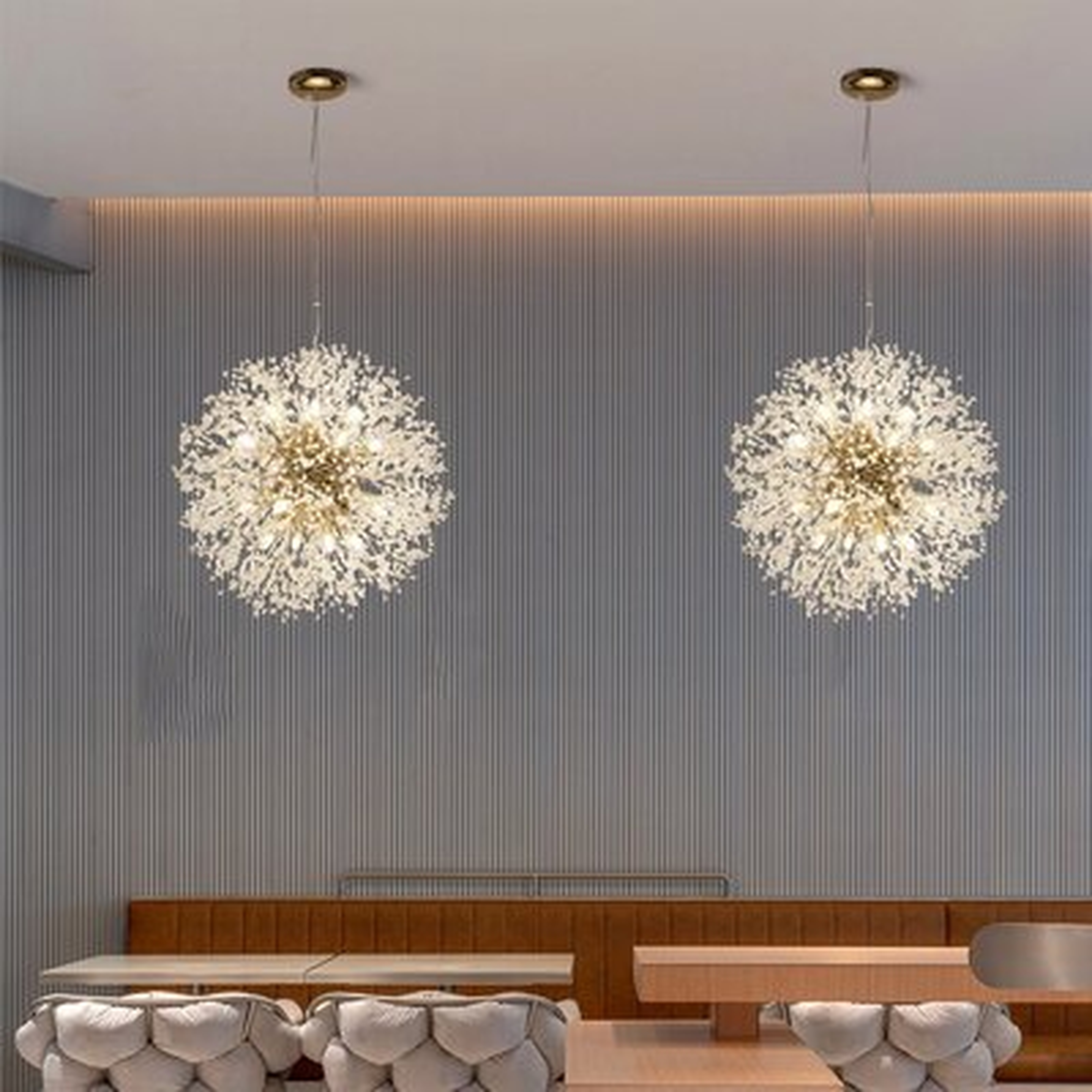 Modern Sputnik Chandelier Fireworks Pendant Light Crystal Ceiling Light Fixture - Wayfair