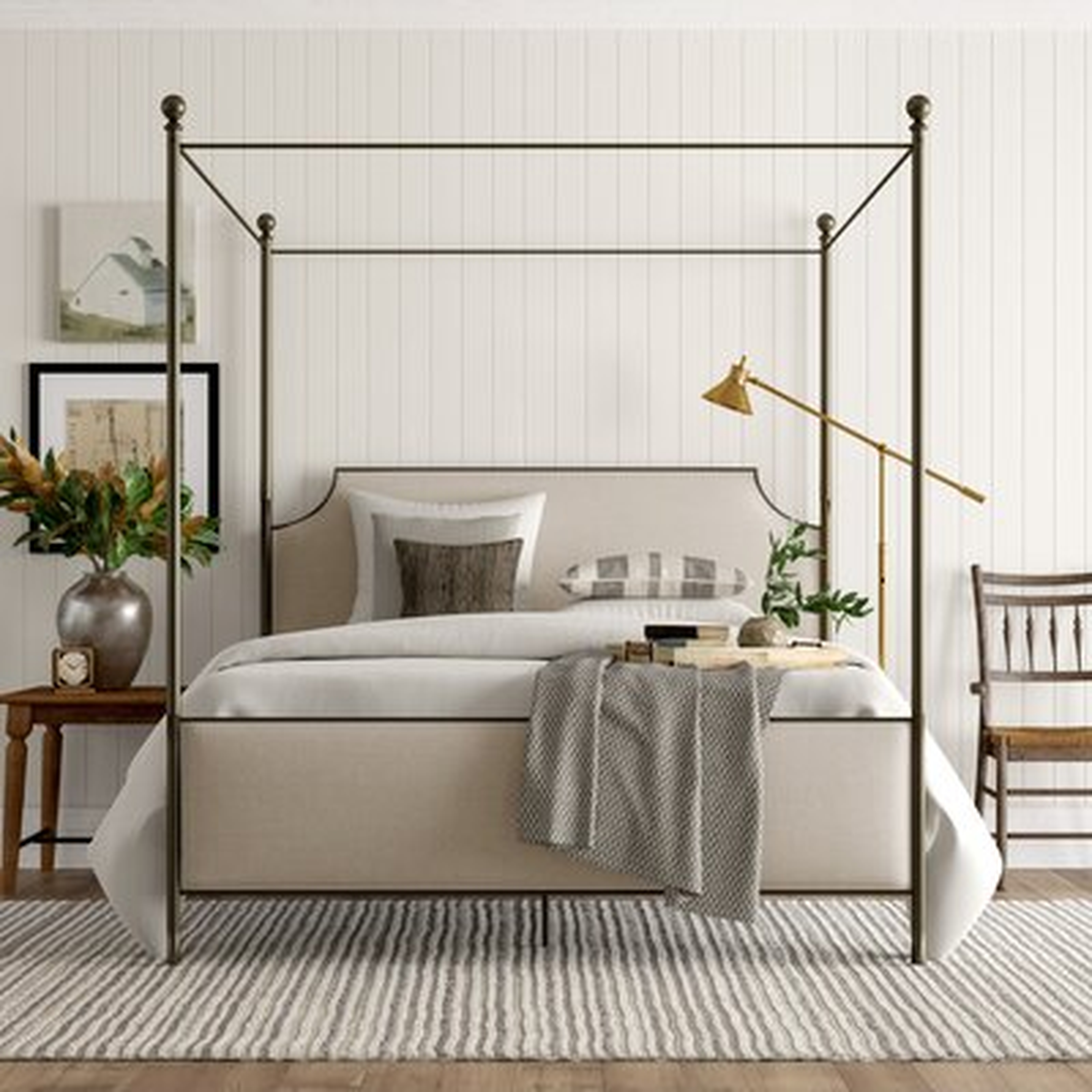 Alexandra Upholstered Canopy Bed - Wayfair