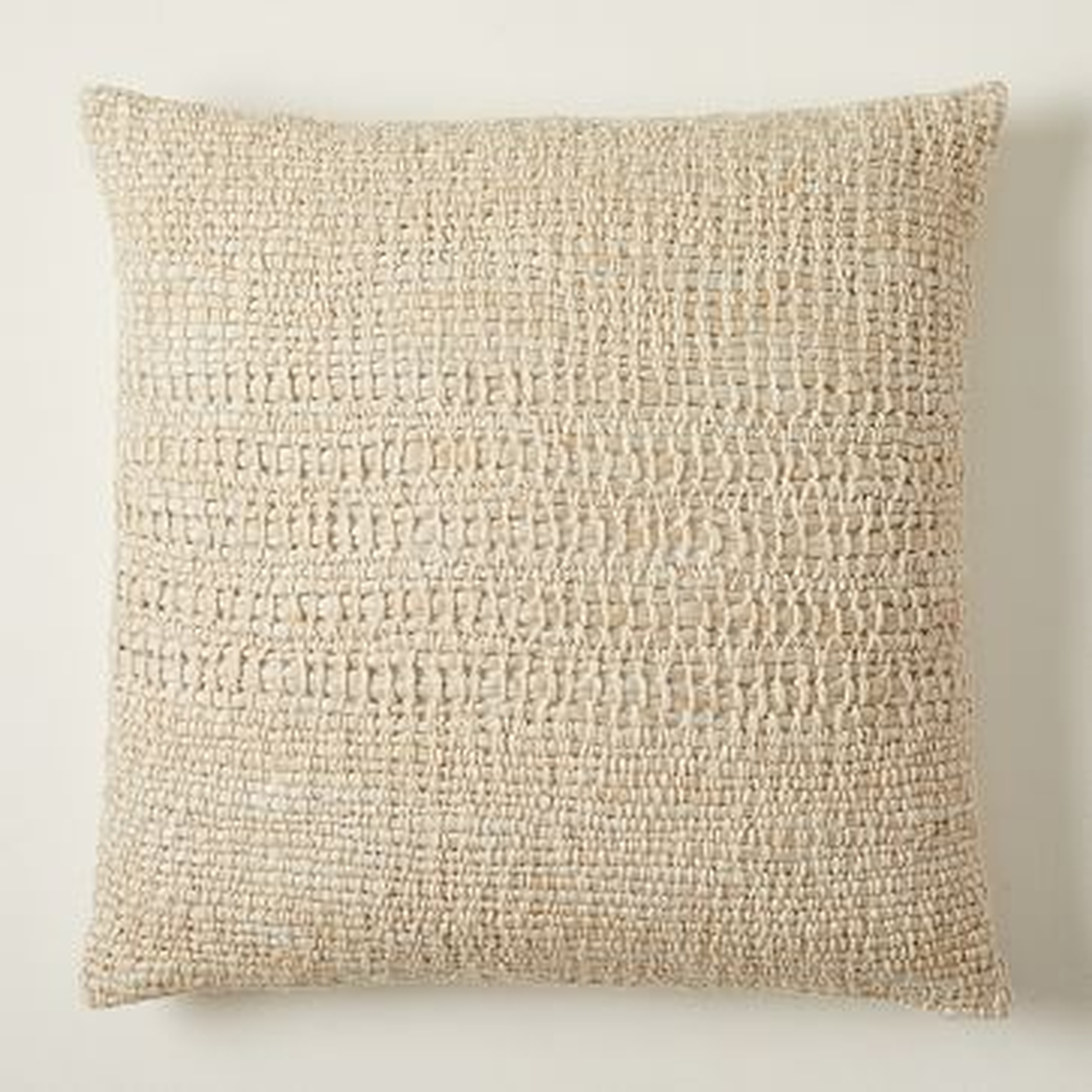 Cozy Weave Pillow Cover, 24"x24", Natural - West Elm