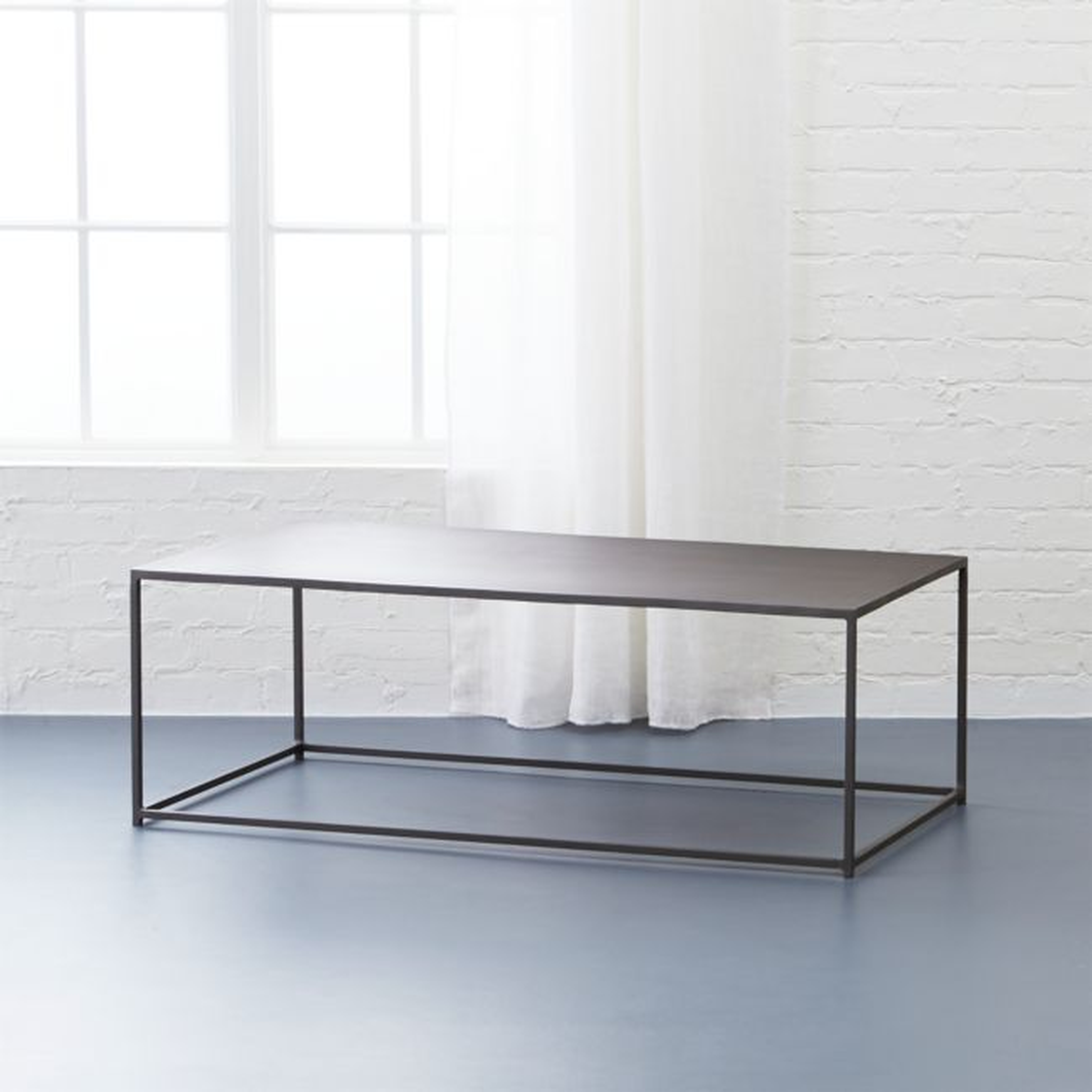 Mill Grey Metal Coffee Table - CB2