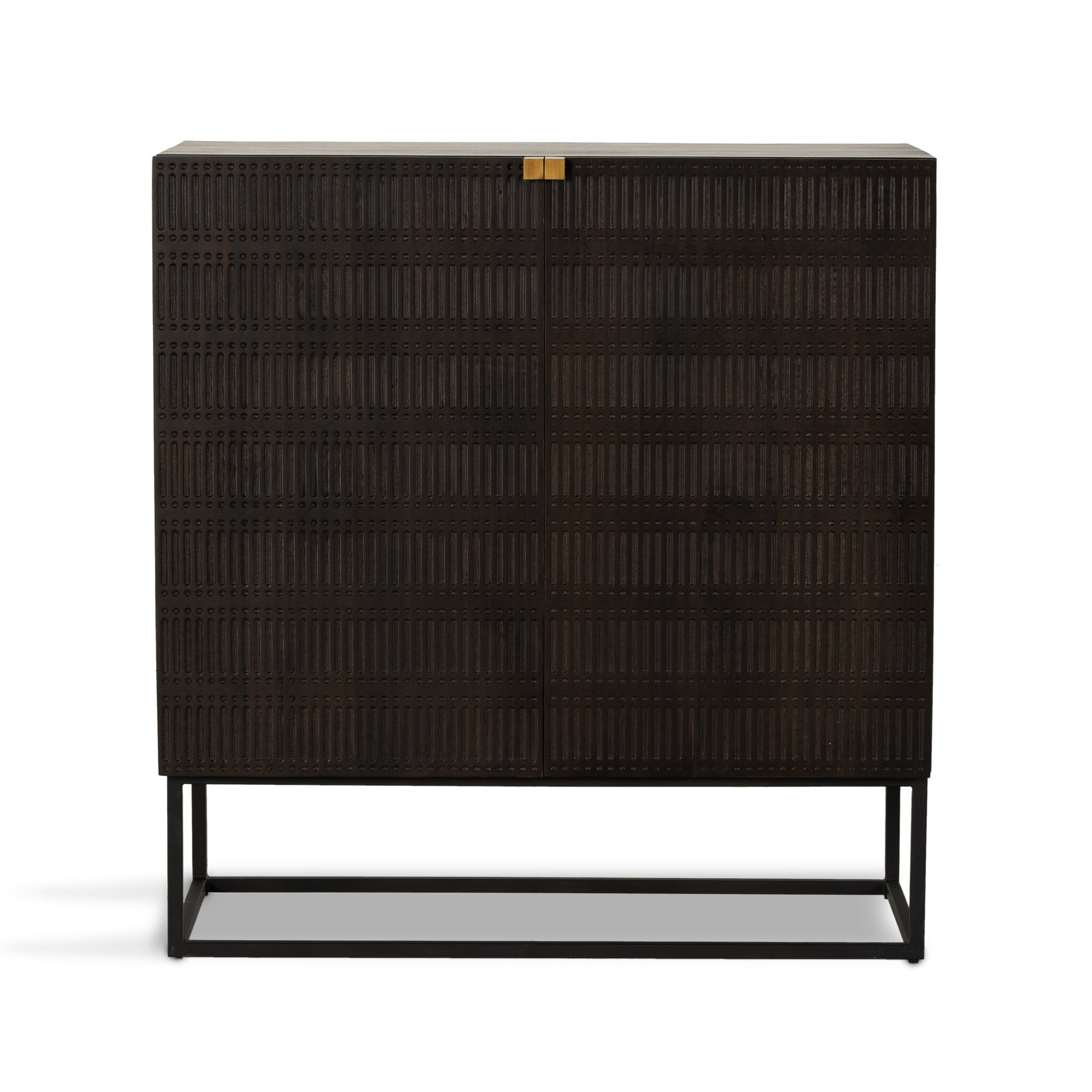 Kelby Bar Cabinet - Gunmetal - Four Hands