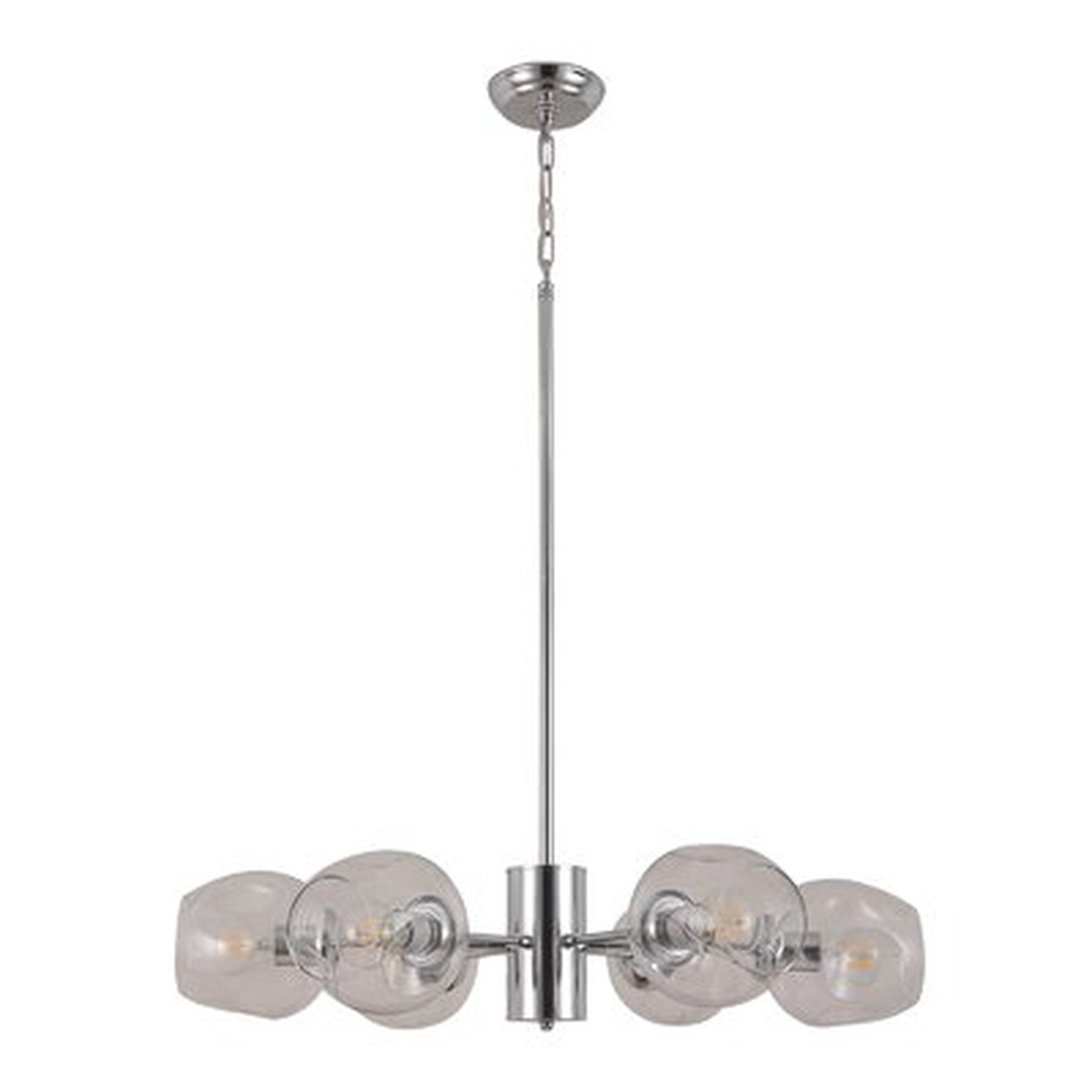 28" Pendant Lights Modern Sputnik Chandelier Lighting 6-Light Pendant Lighting Mid-Century Ceiling Light Fixture Black - Wayfair