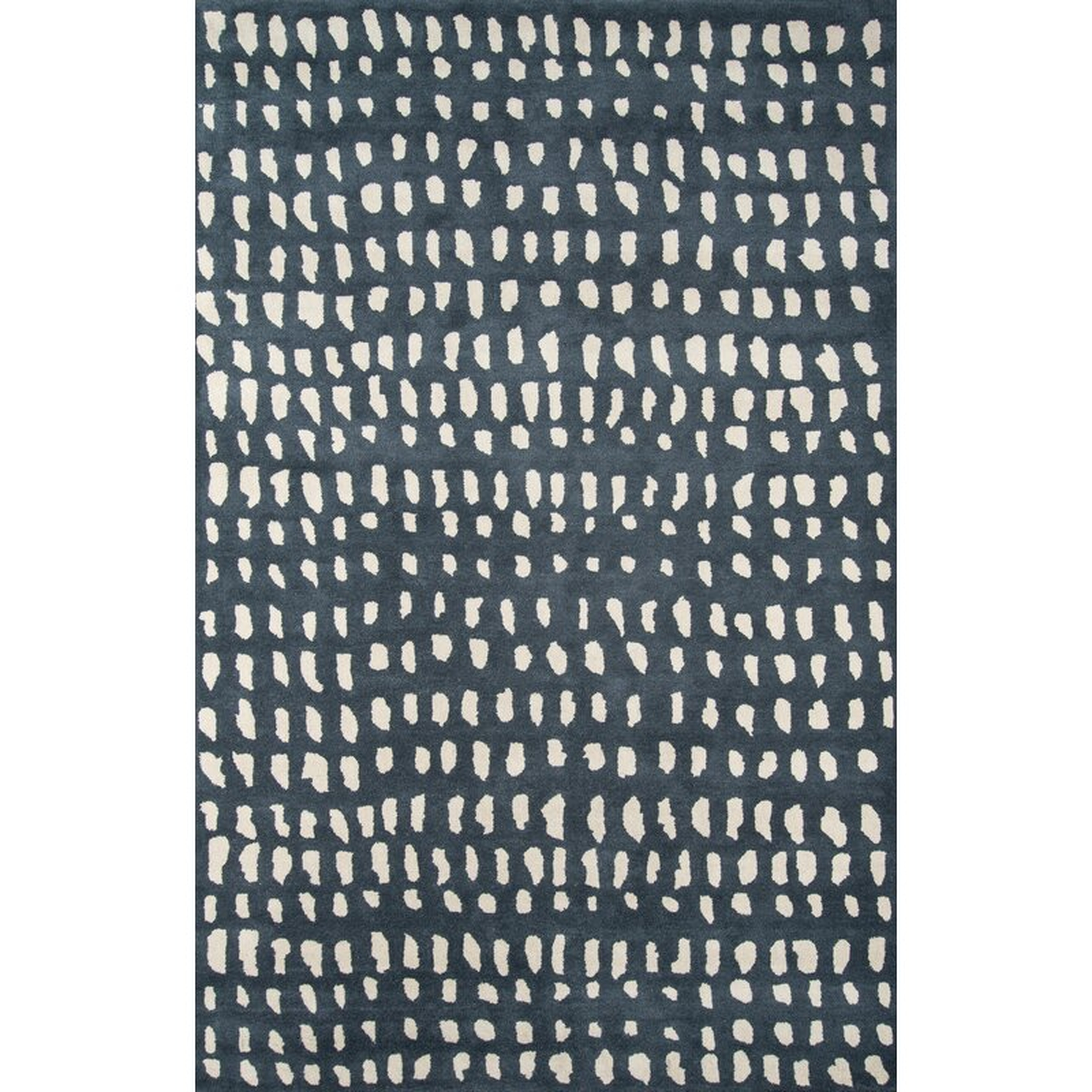 Novogratz Delmar Abstract Handmade Tufted Wool Blue/Ivory Area Rug Rug Size: Rectangle 8' x 10' - Perigold