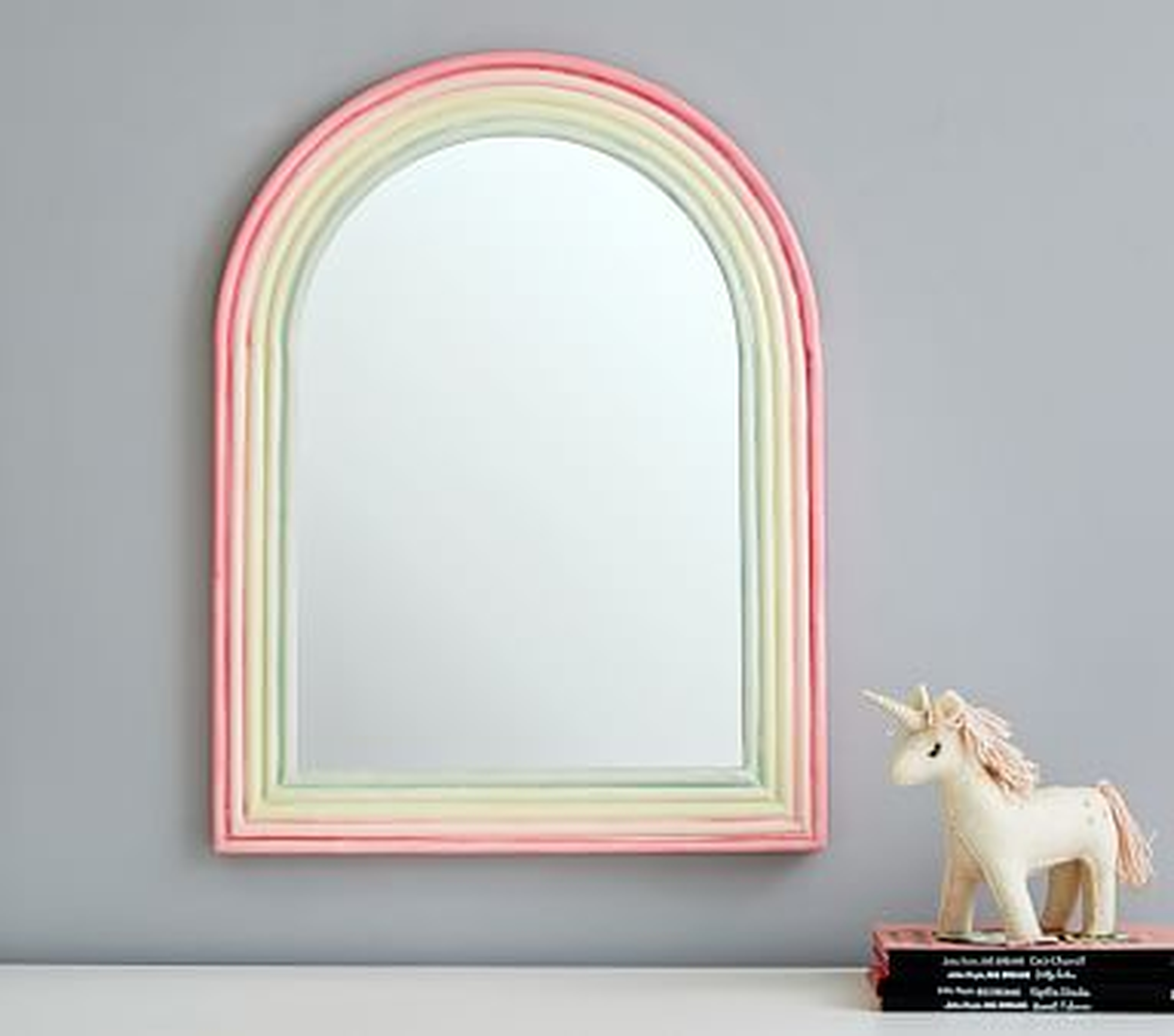 Rainbow Enamel Hanging Mirror - Pottery Barn Kids
