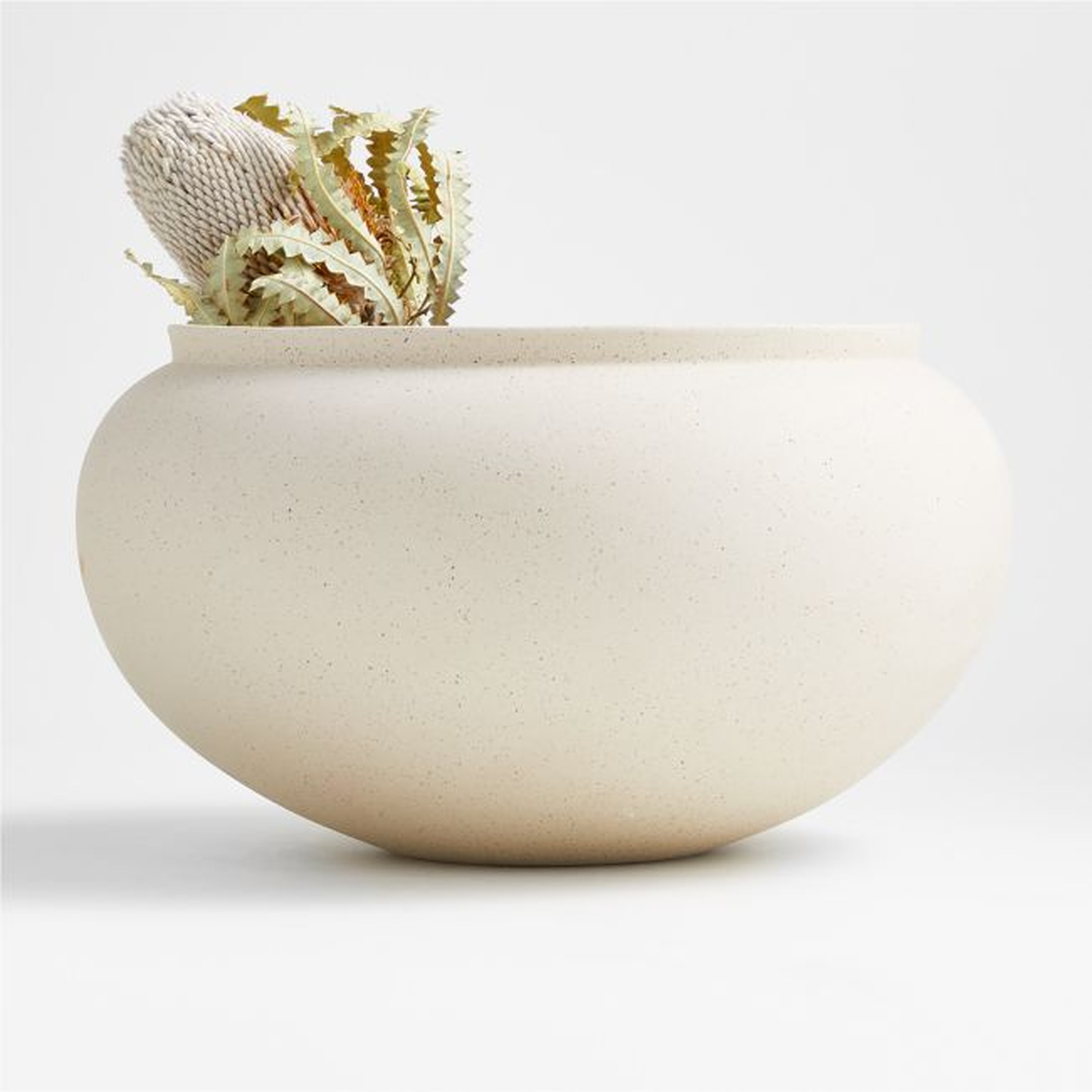 Jimena Natural Ceramic Centerpiece Bowl - Crate and Barrel