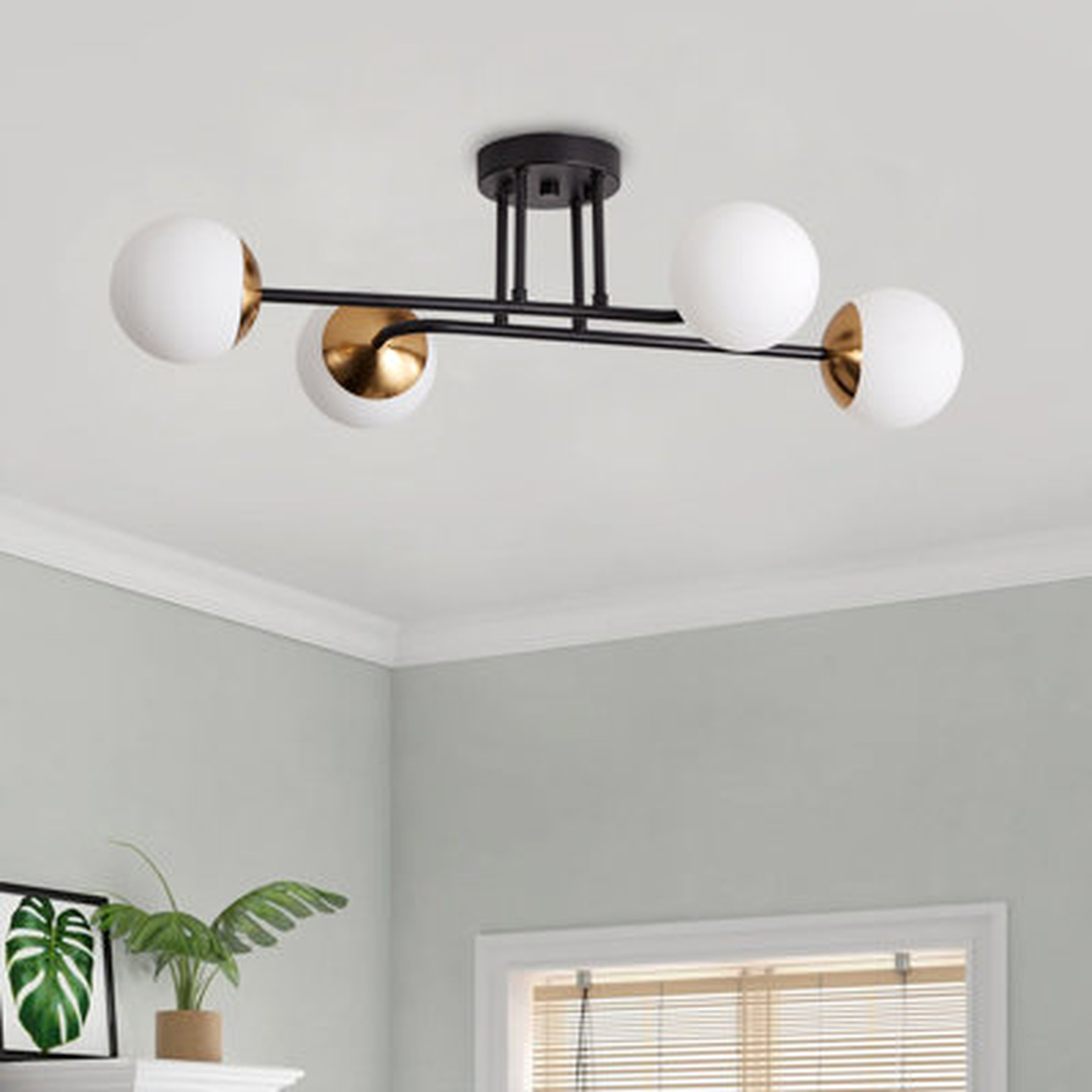 Daquavious 4-Light 27.56" Semi Flush Mount - Wayfair