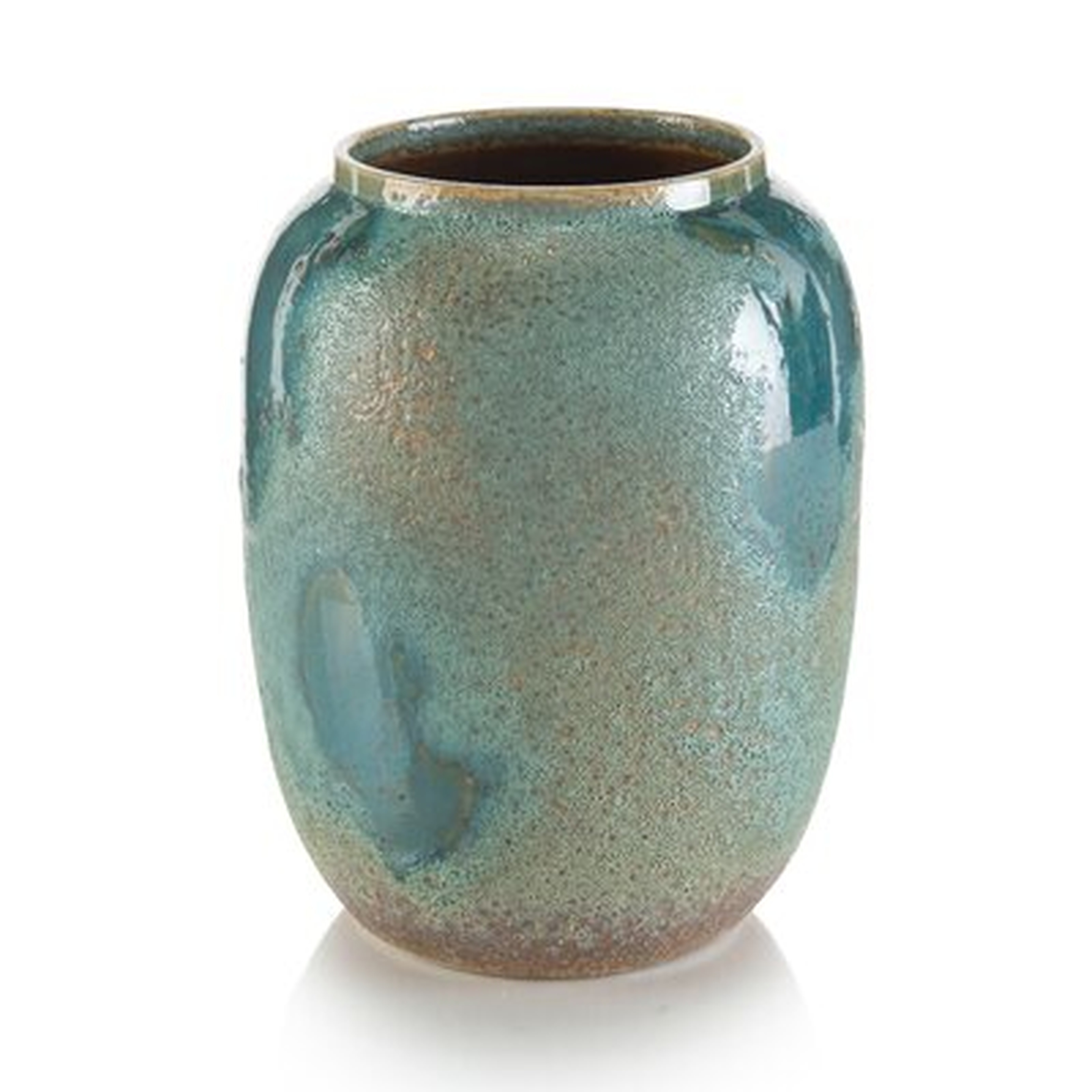Sea-Foam Blue 14" Porcelain Table Vase - Wayfair