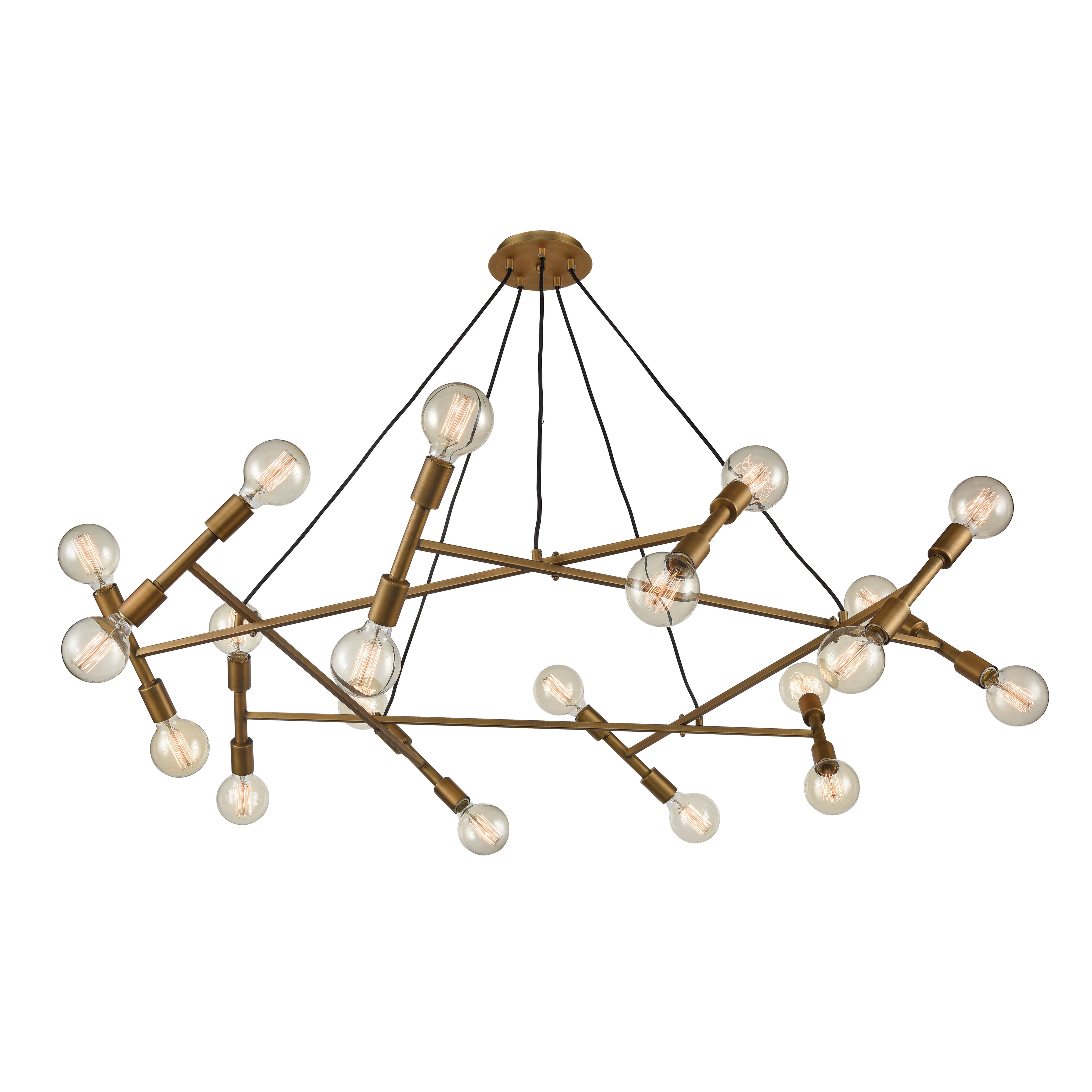 Guesting 54'' Wide 20-Light Chandelier - Antique Brass - Elk Home