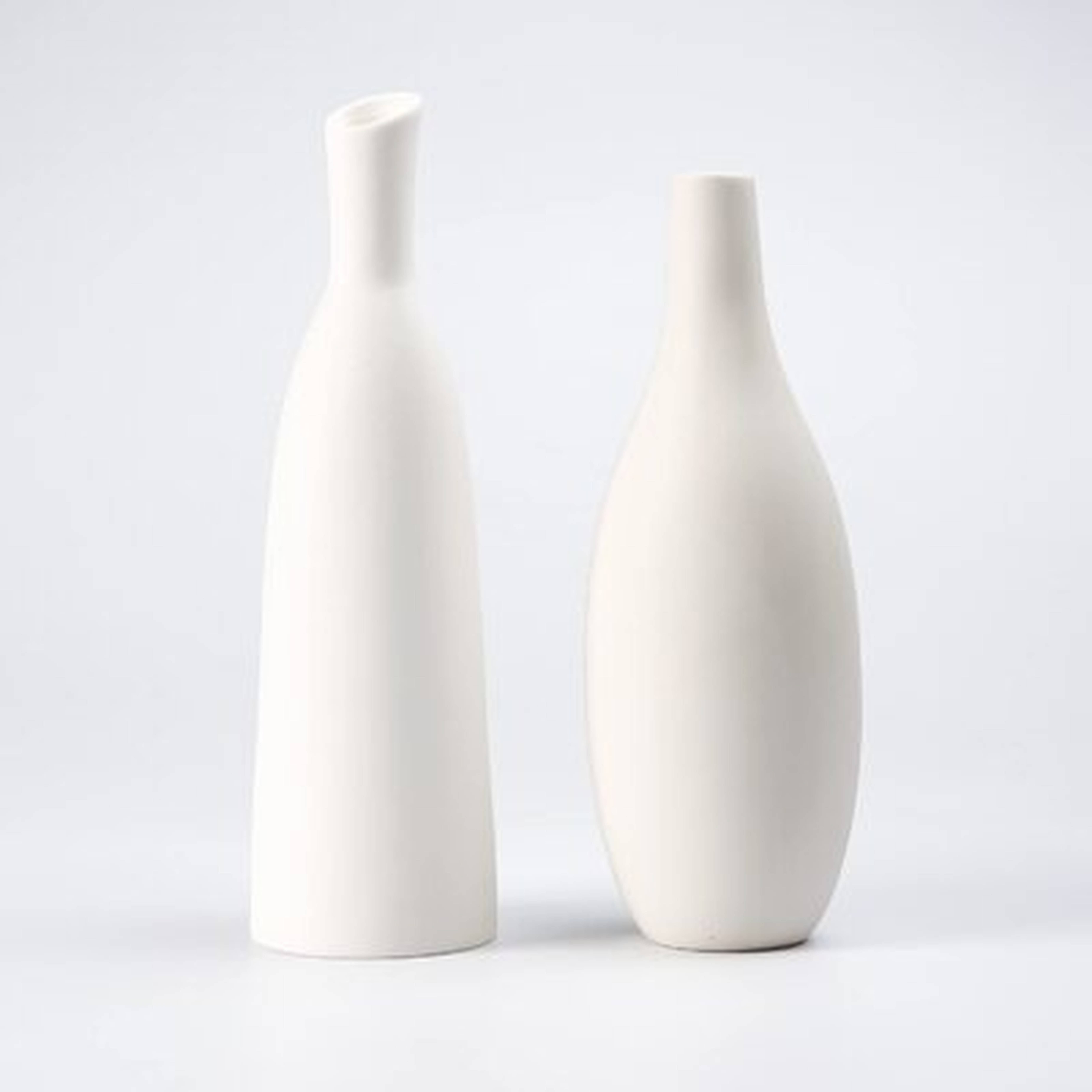 Vase Set Of 2, Flower Vase Set, White Ceramic Vase, Frosted Matte Surface, Vases For Tall Flowers, Vases For Decor, Christmas Decorations Vase (Porcelain White) - Wayfair