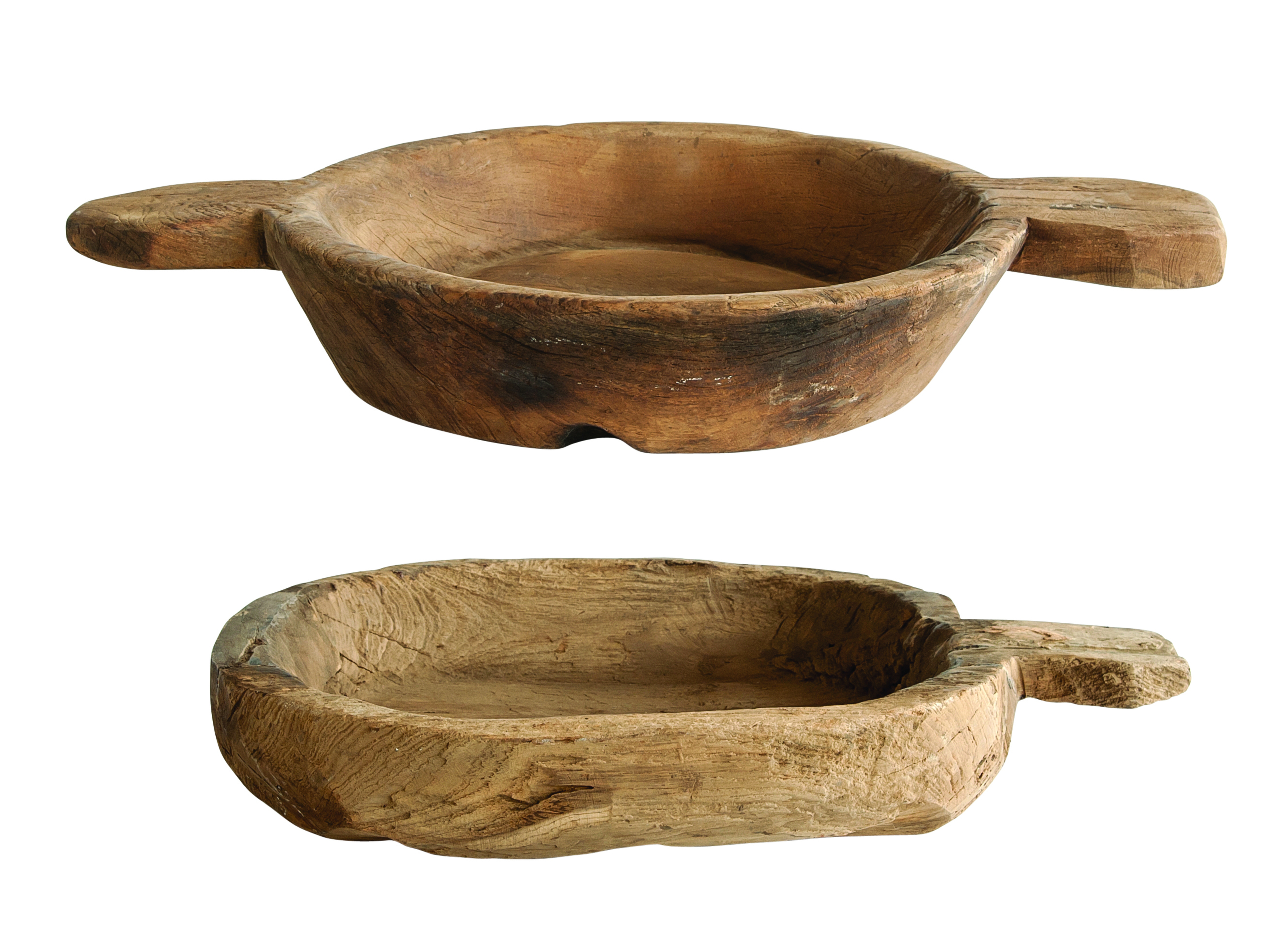 Found Decorative Brown Wood Bowl (Each one will vary) - Nomad Home