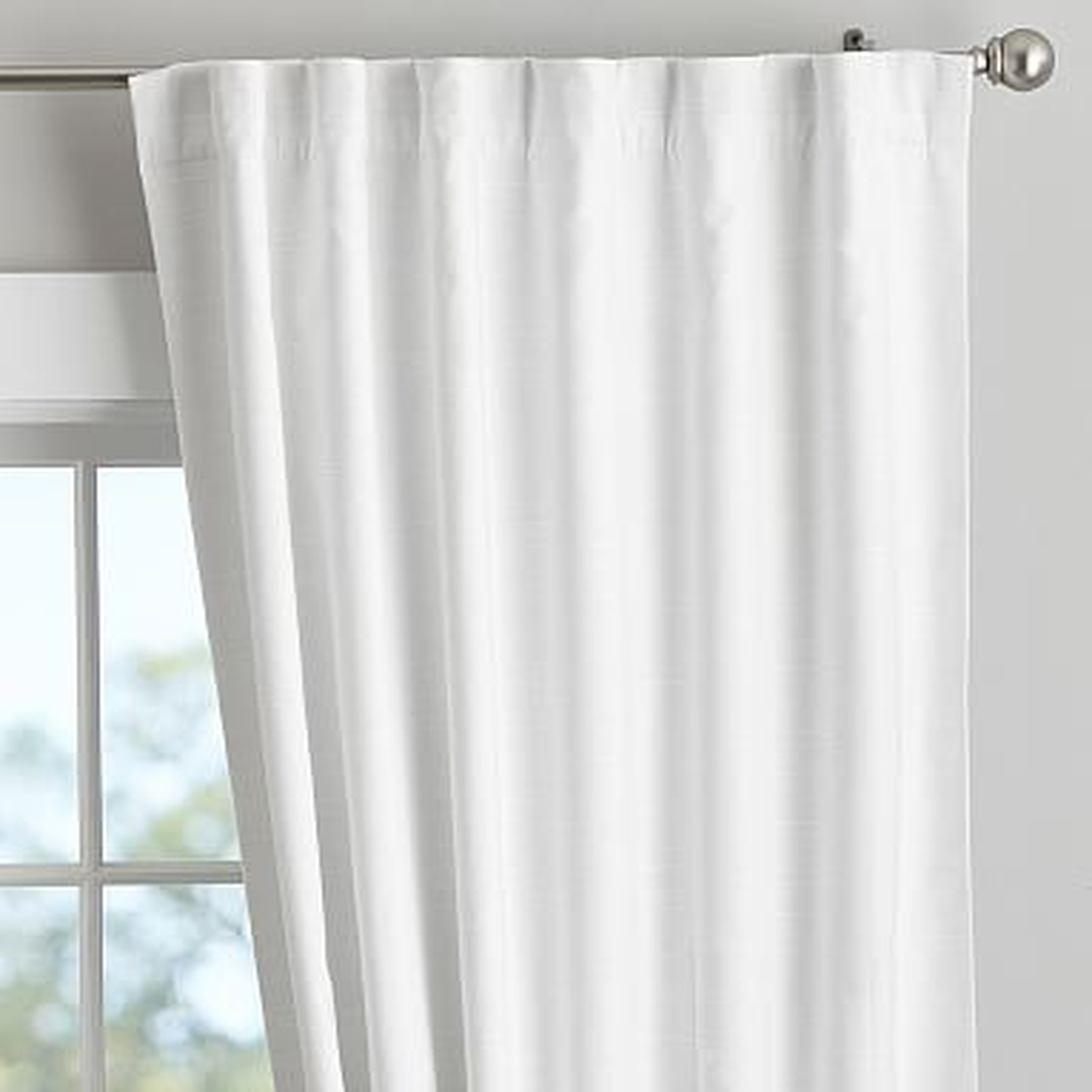 Classic Linen Blackout Curtain - Set of 2, 84", White - Pottery Barn Teen