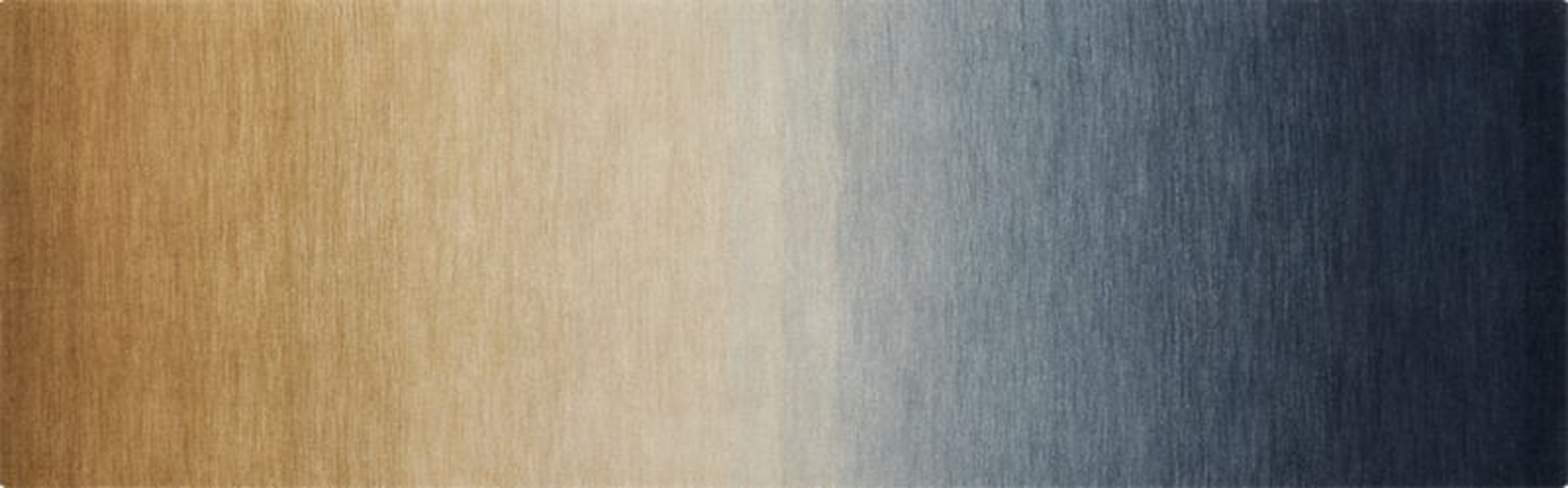 Bicoastal Handwoven Navy Wool Runner Rug 2.5'x8' - CB2