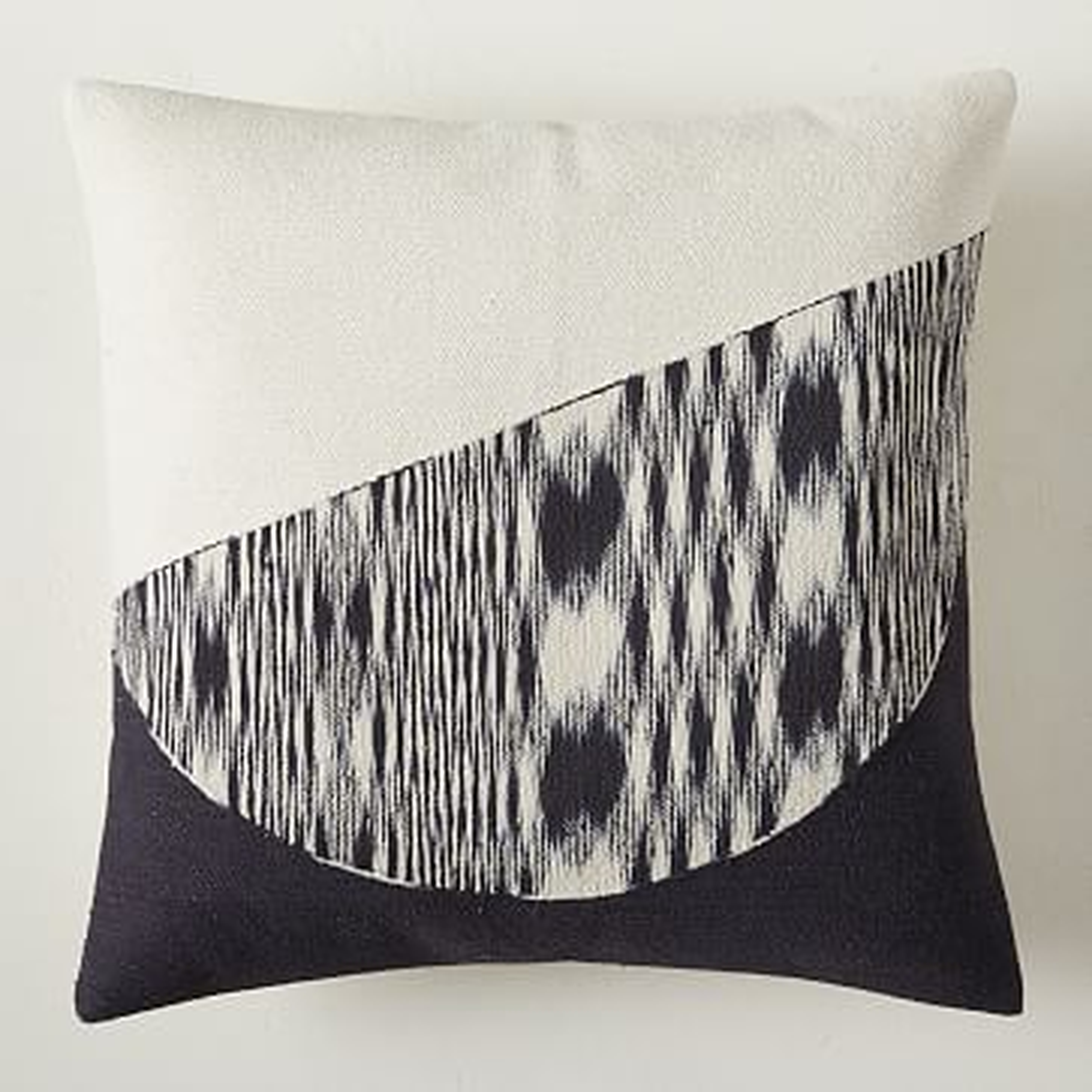 Shadow Graphic Pillow Cover, 20"x20", Black - West Elm