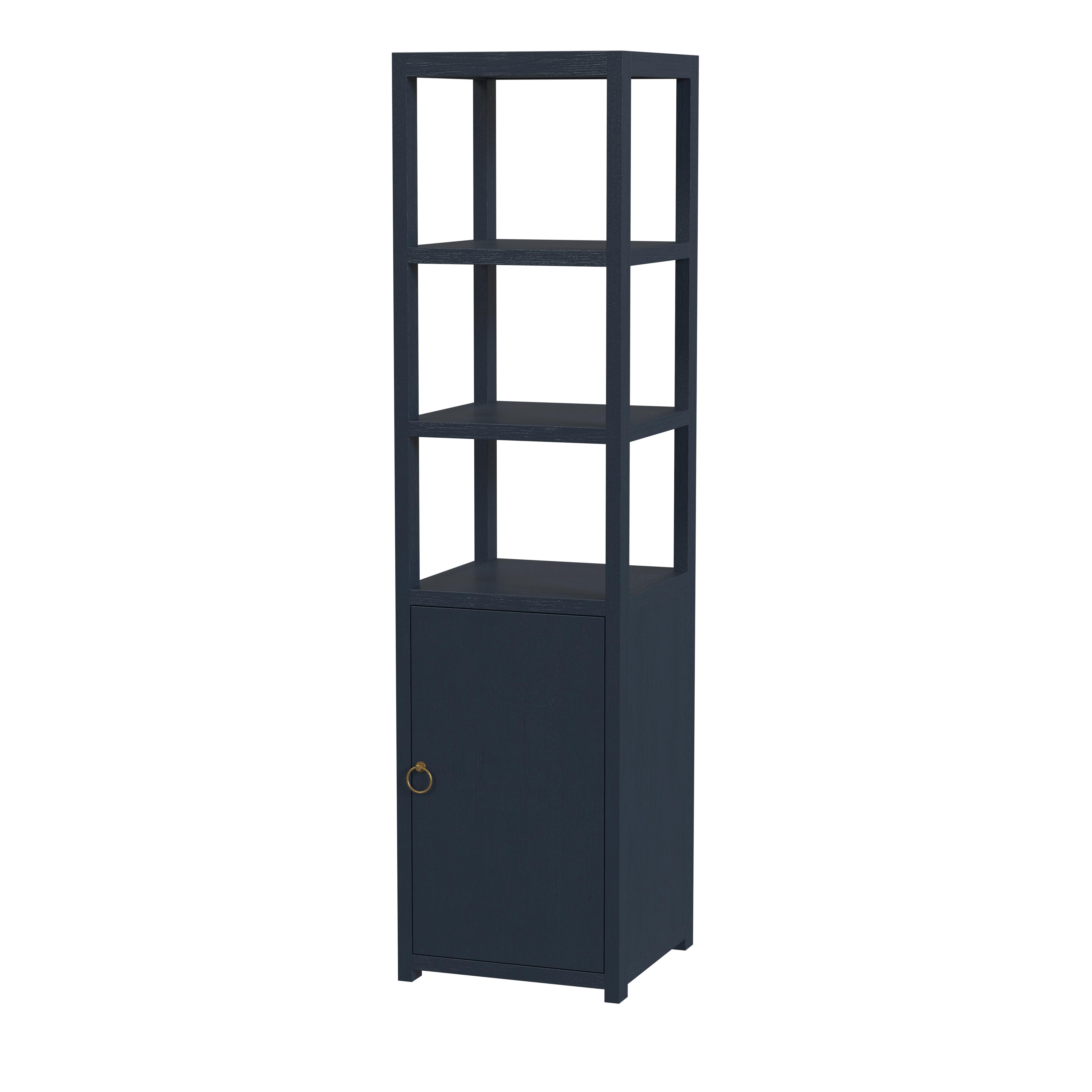Lark Navy Blue Etagere Bookcase - Butler Specialty Co.