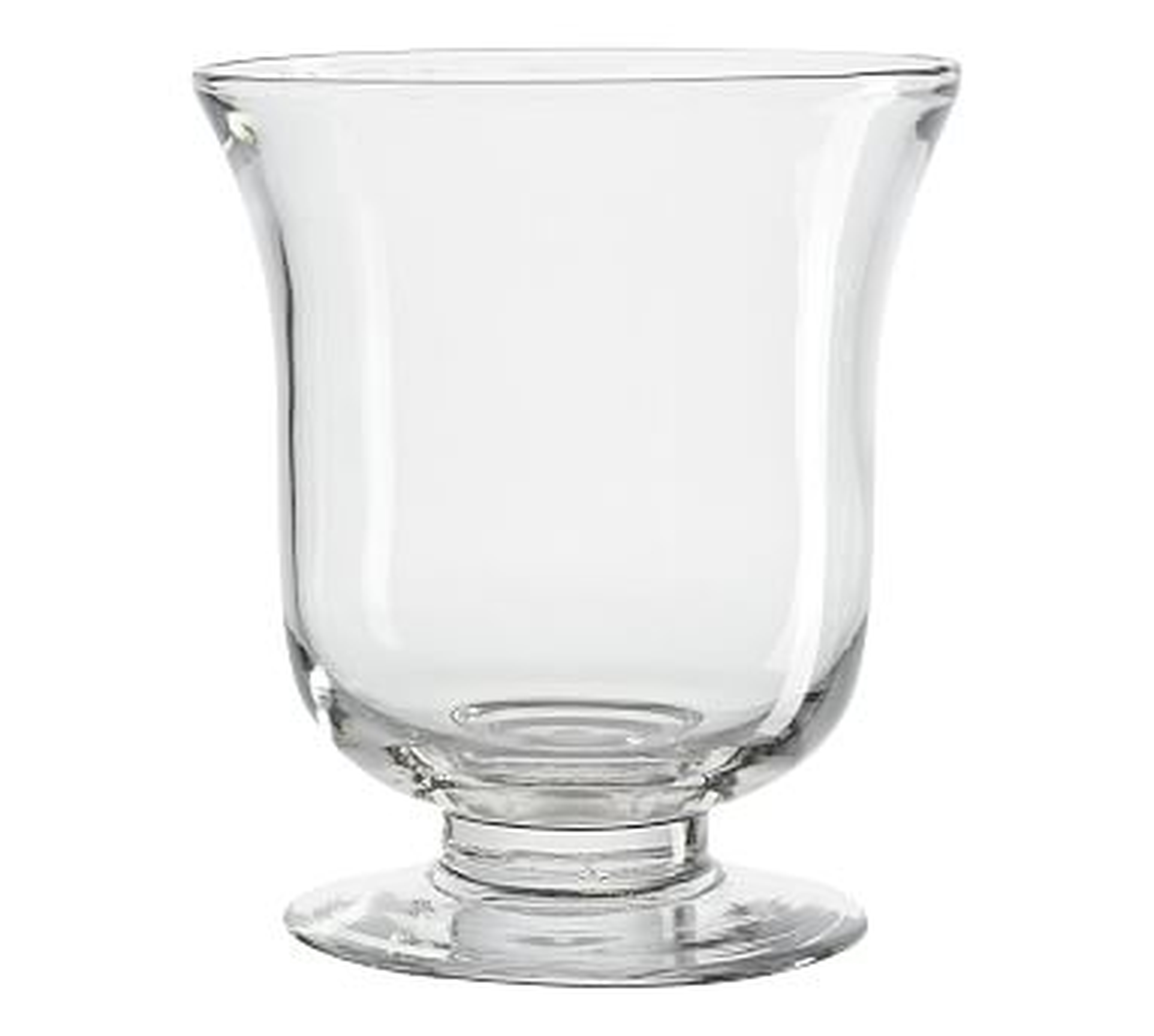 Clear Glass Footed Vase, Clear, Medium - Pottery Barn