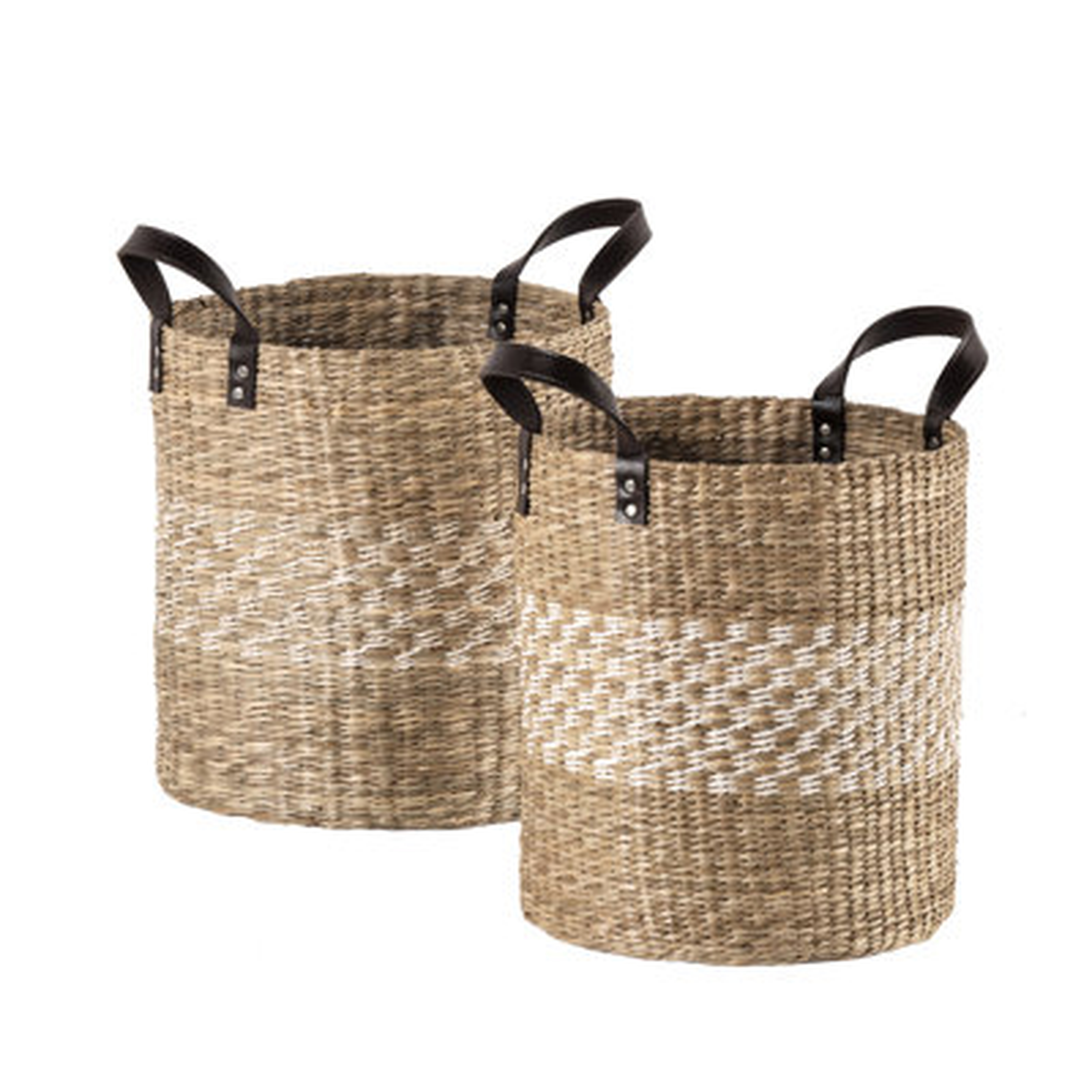 Seagrass Hand Woven Basket Set - Wayfair